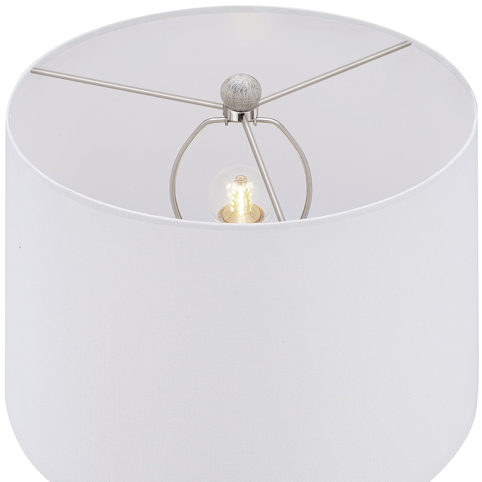 24.5-inch Washed Beige/Gold Farmhouse Table Lamp with White Linen Shade (Set of 2) - 24.5 H