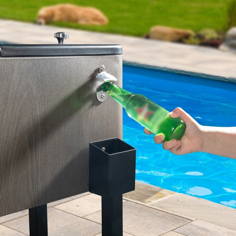 Glacière à boissons roulante pour patio 80 QT - 80 QT