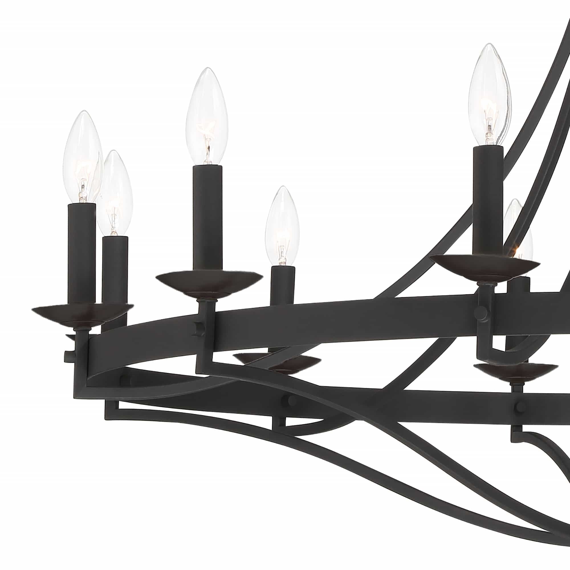 Fidenza 12-light Modern Farmhouse Empire Wagon Wheel Chandelier with UL - D40'' * H135''