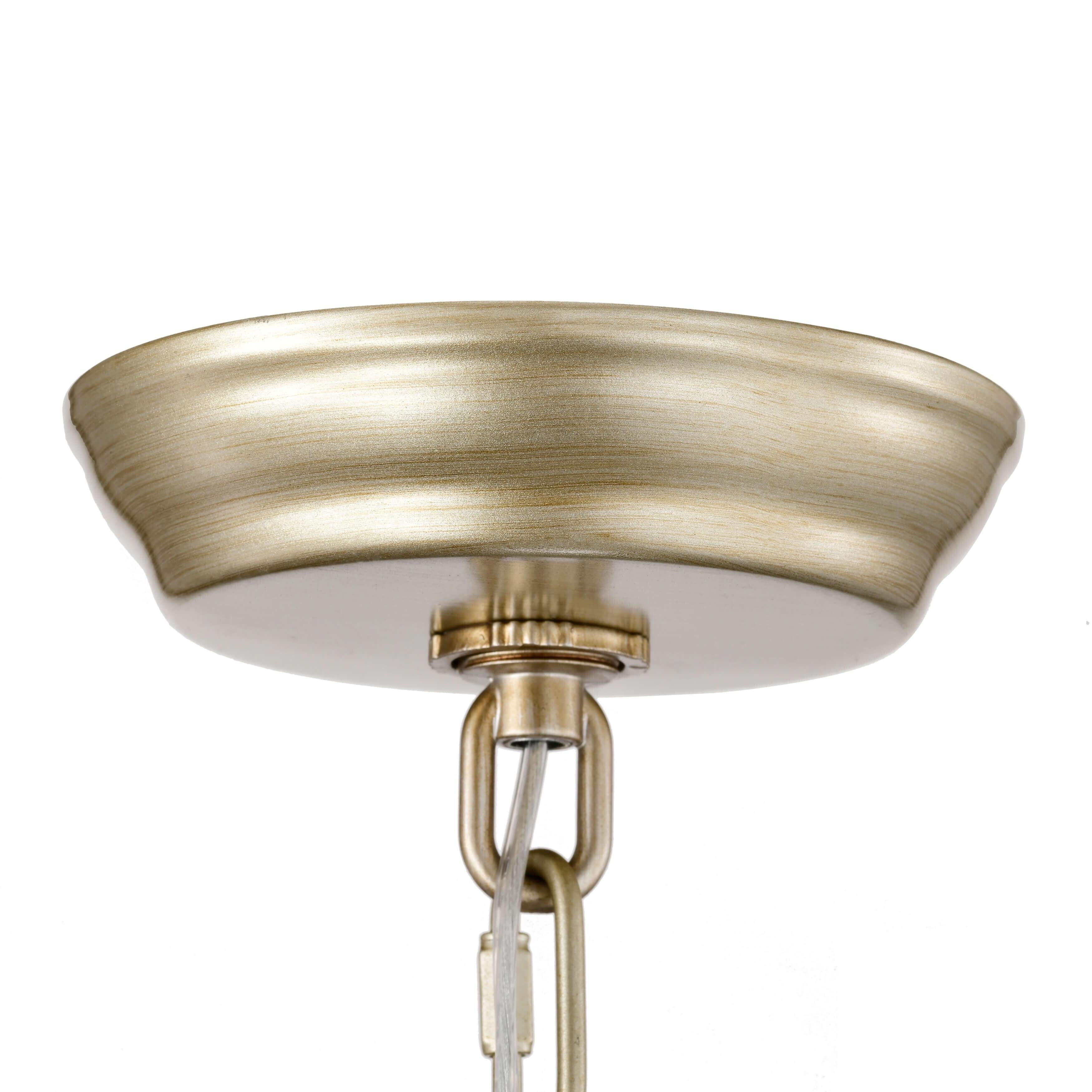 Anita Drum Shade Chandelier with Clear Glass Prism