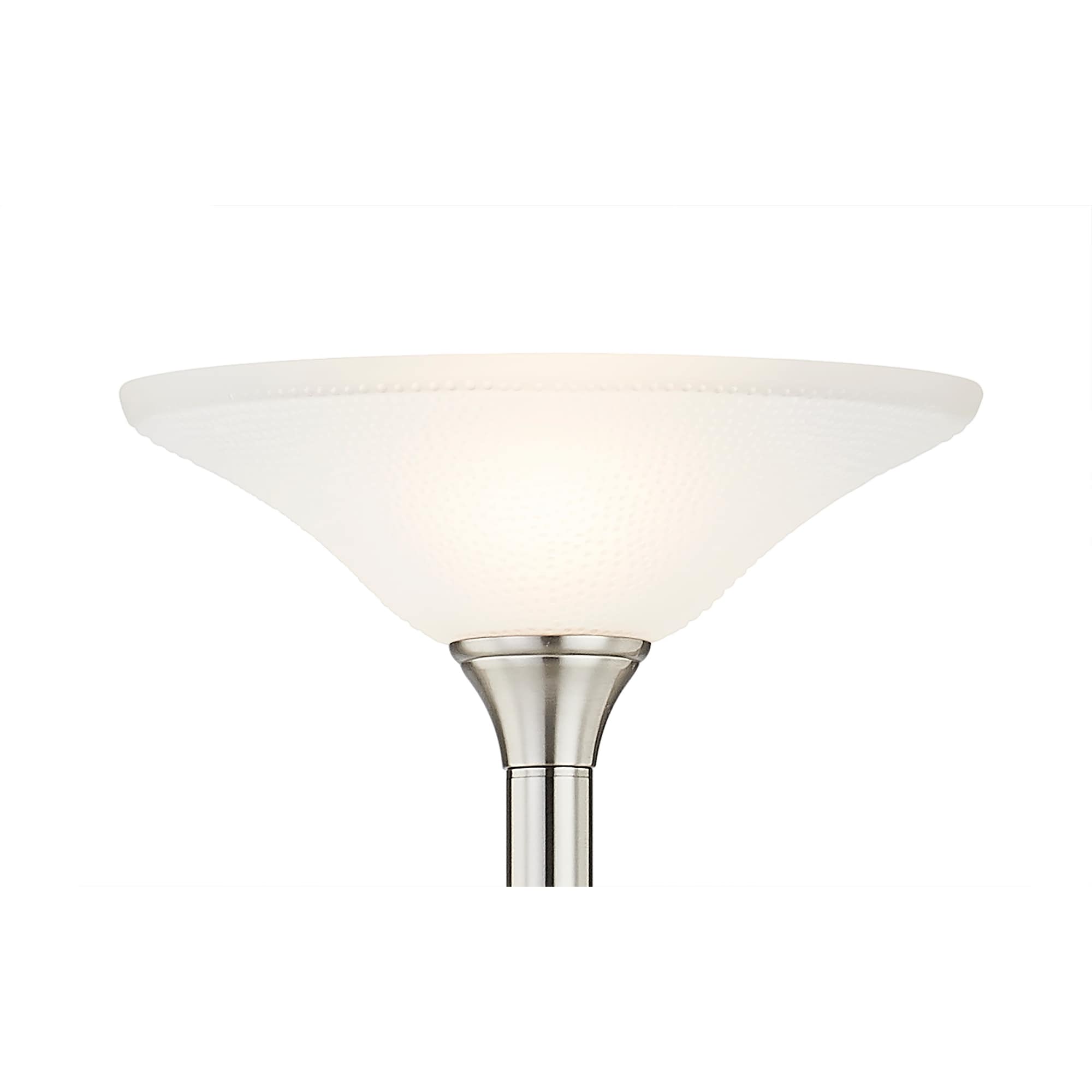 Artiva USA 71 LED Torchiere Floor Lamp with Hammered Glass Shades - 71