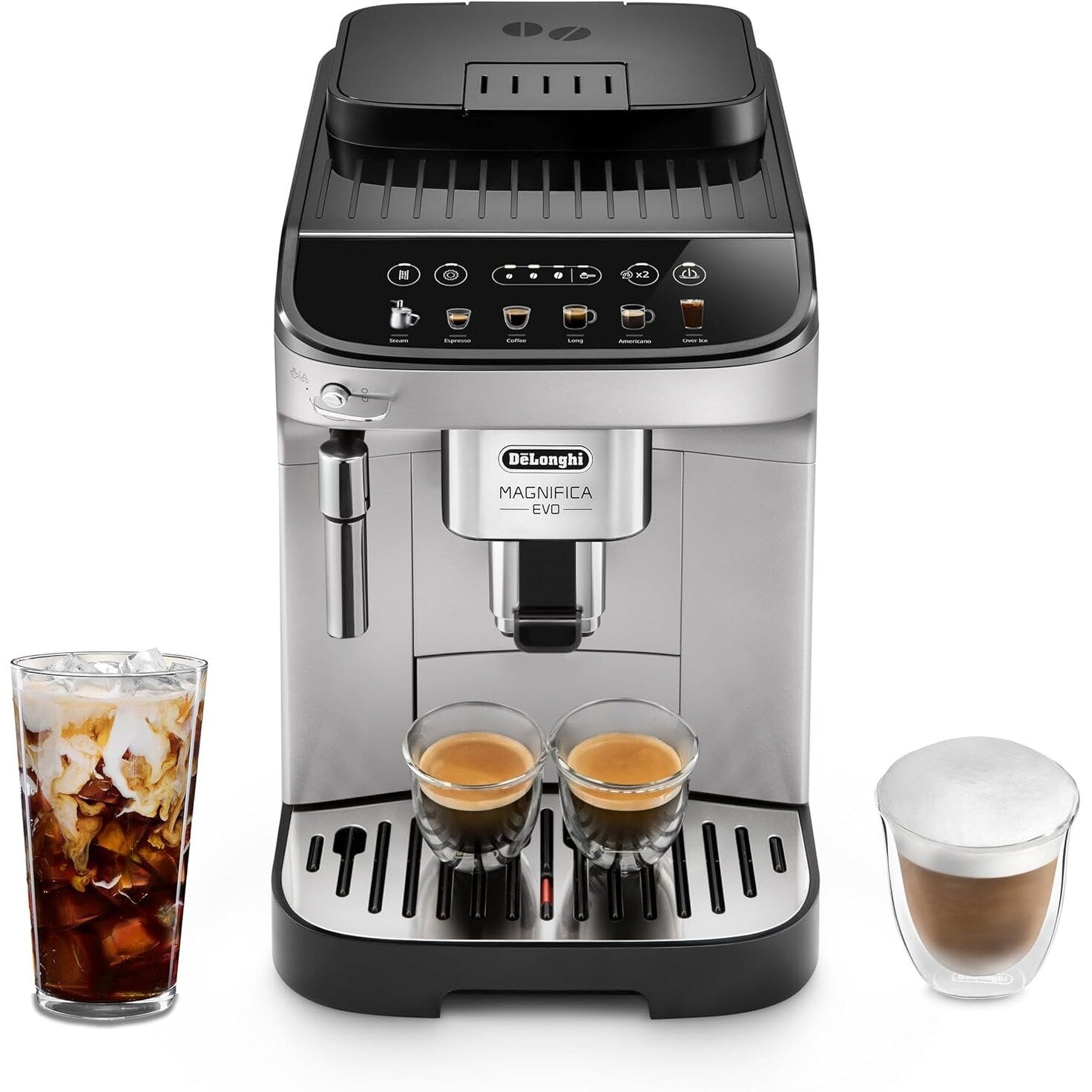 Machine à expresso automatique avec mousseur manuel et moulin intégré, ECAM29043SB