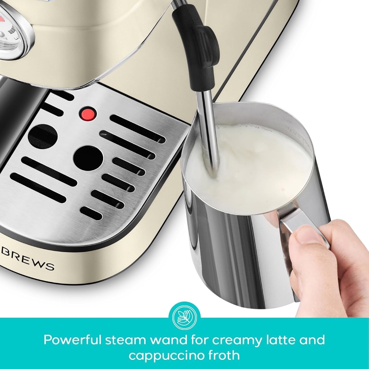 Machine à expresso CASABREWS CM5418 20 bars avec buse vapeur pour mousse de lait