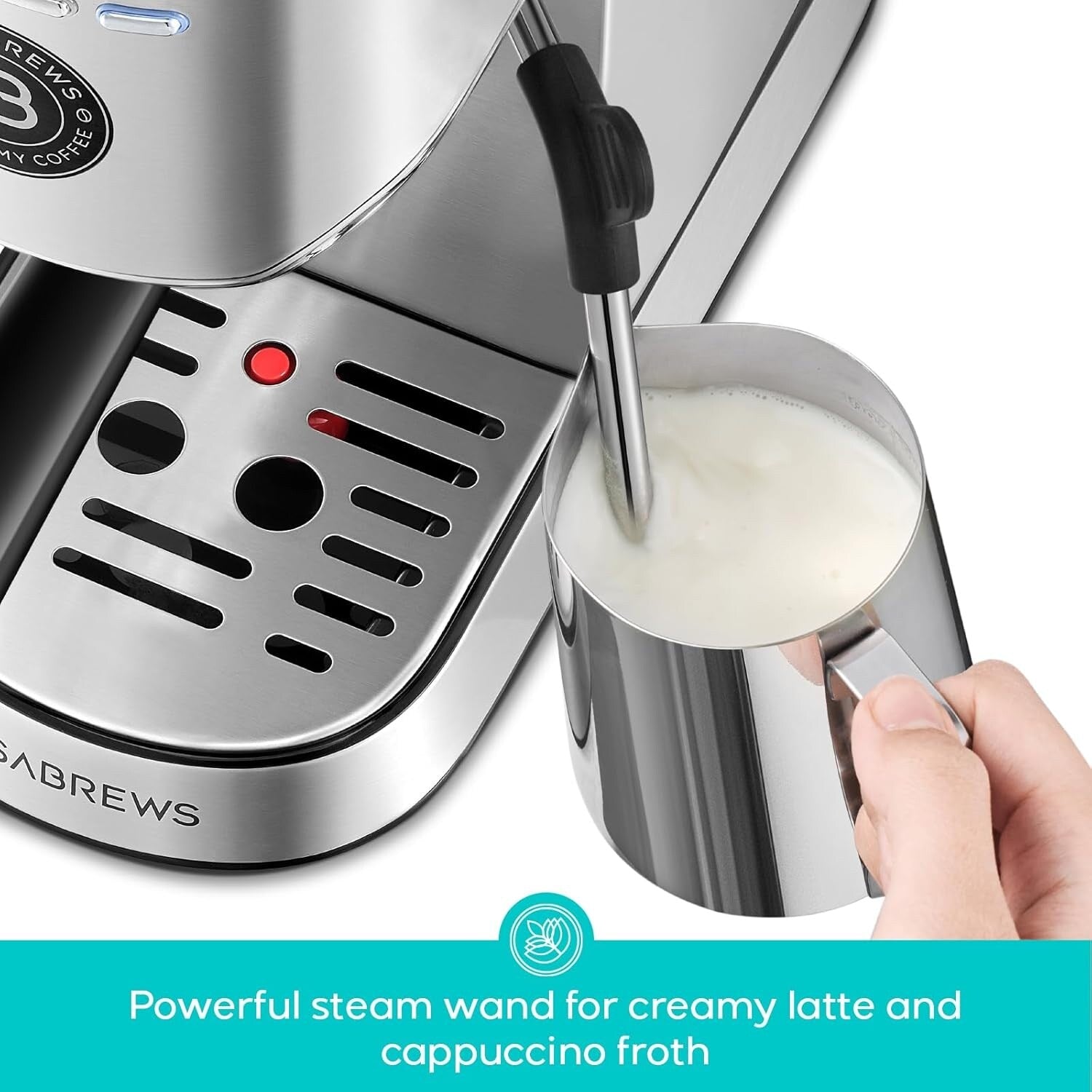 Machine à expresso professionnelle Casabrews 20 bars avec système de mousse de lait