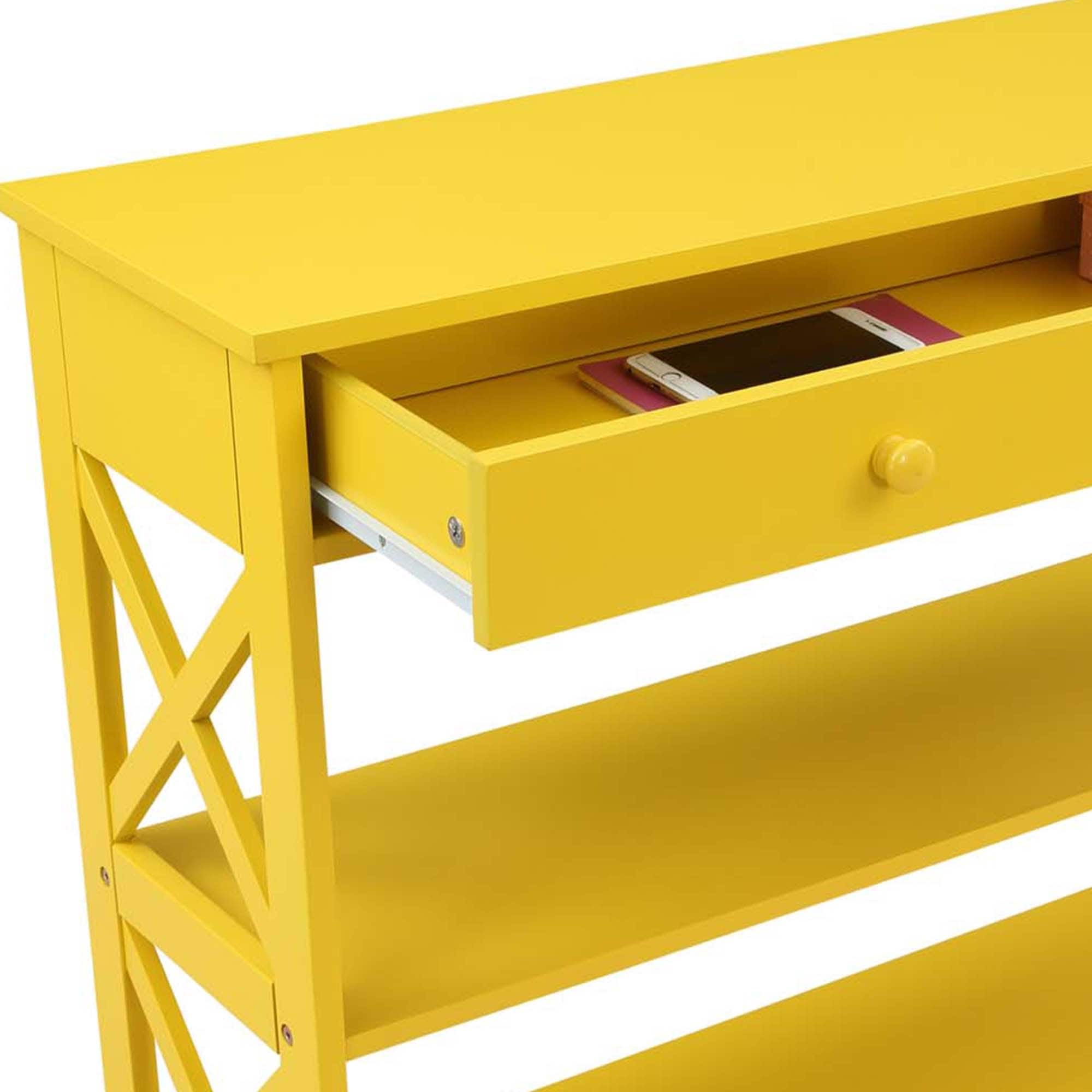Console Oxford à 1 tiroir avec étagères Convenience Concepts