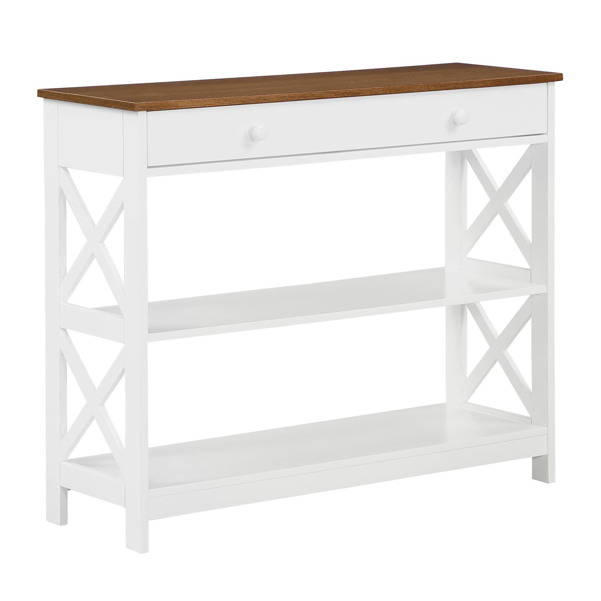 Console Oxford à 1 tiroir avec étagères Convenience Concepts