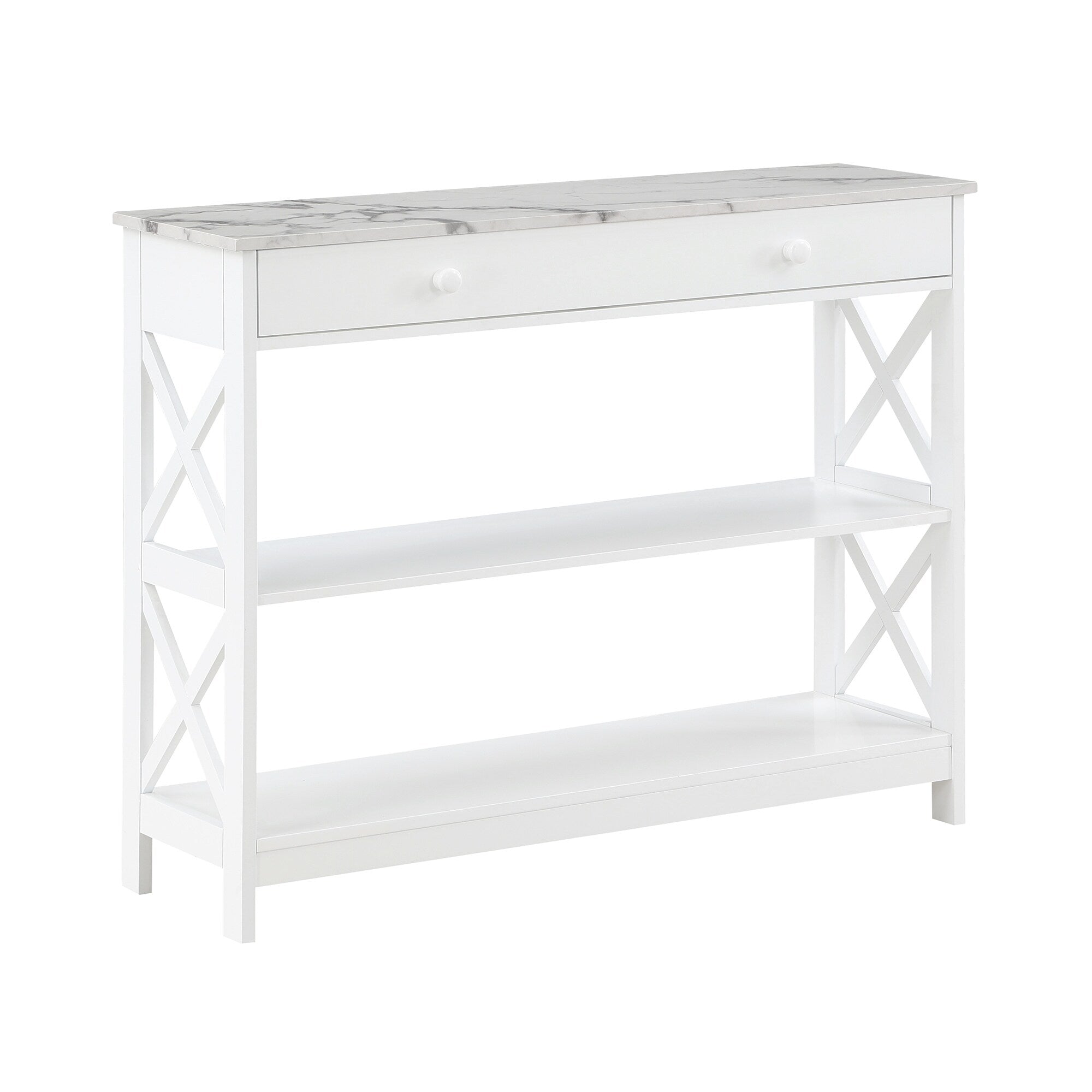 Console Oxford à 1 tiroir avec étagères Convenience Concepts