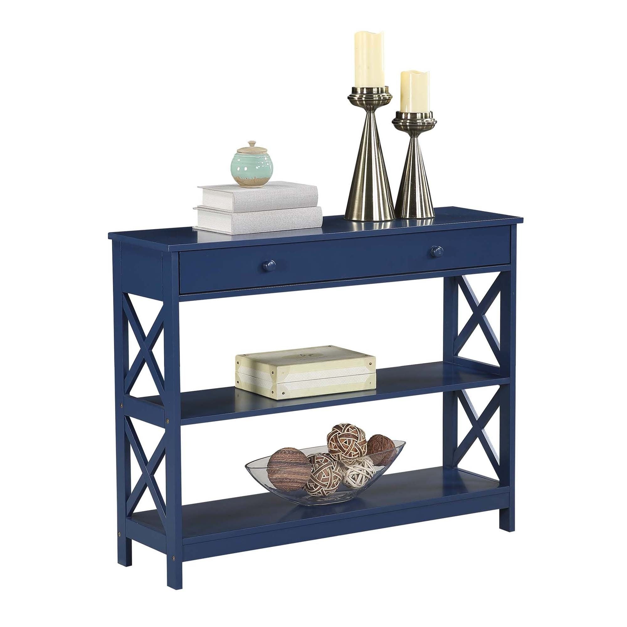Console Oxford à 1 tiroir avec étagères Convenience Concepts