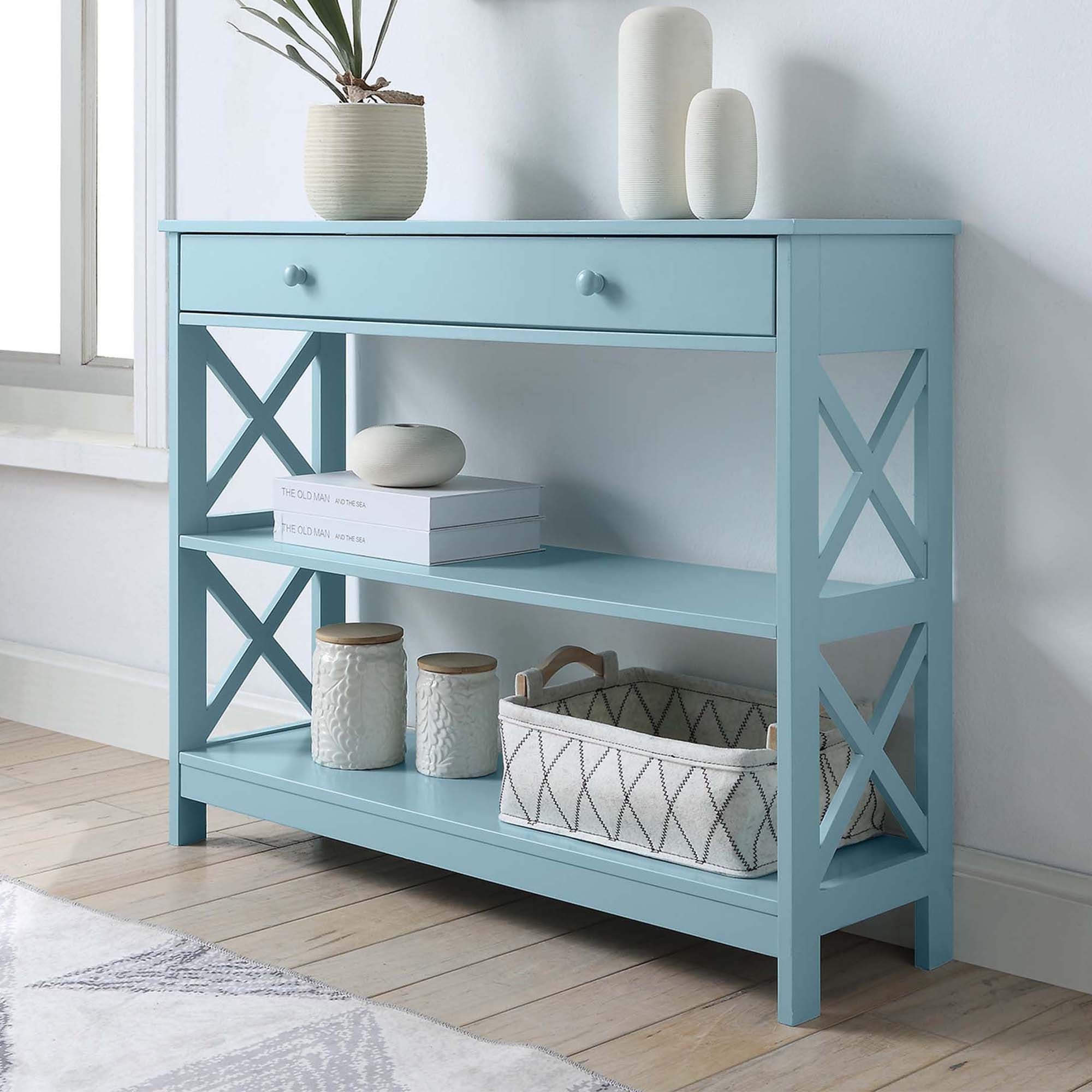 Console Oxford à 1 tiroir avec étagères Convenience Concepts