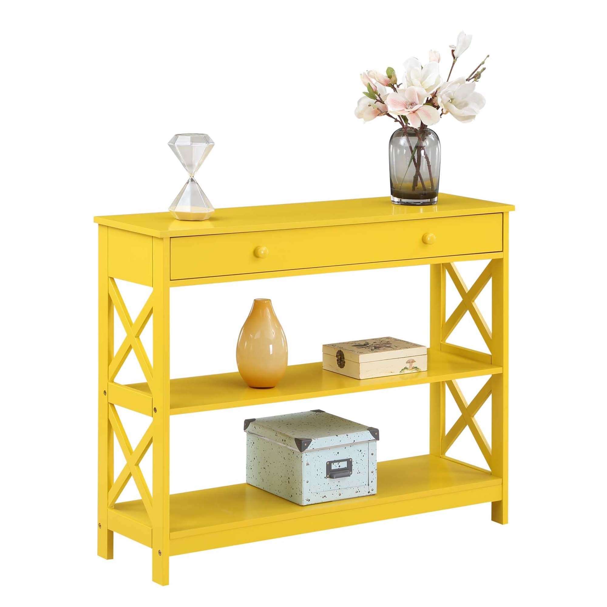 Console Oxford à 1 tiroir avec étagères Convenience Concepts