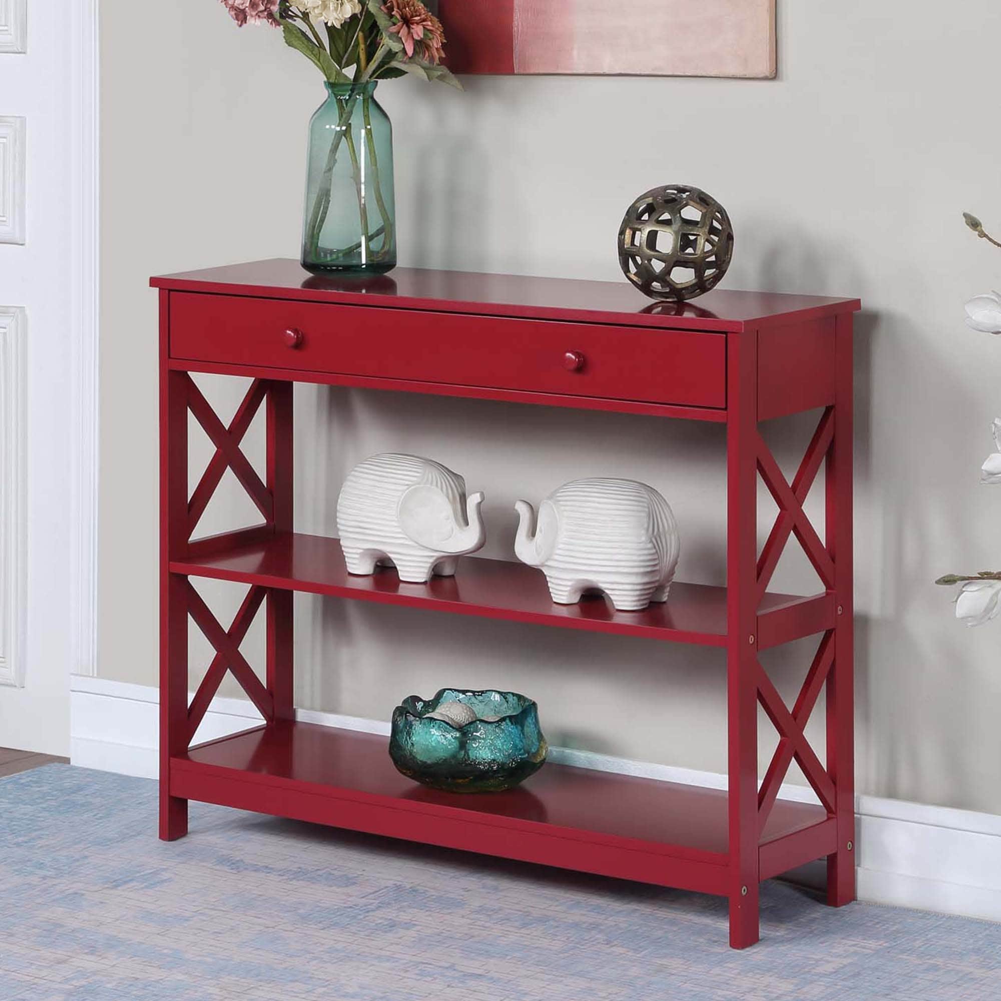 Console Oxford à 1 tiroir avec étagères Convenience Concepts