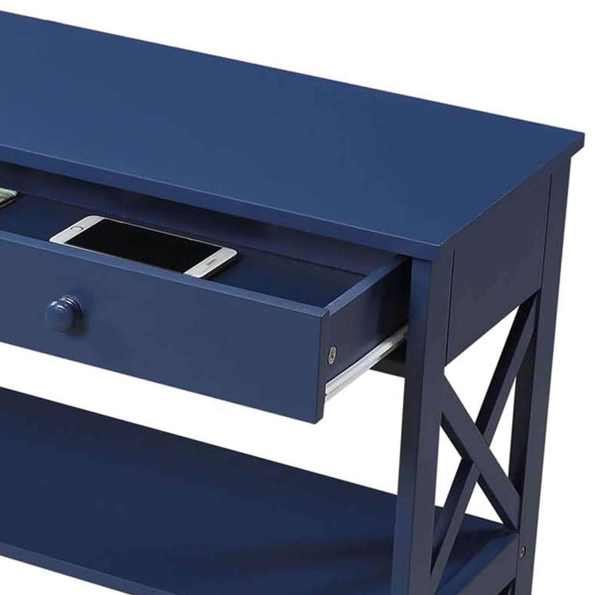 Console Oxford à 1 tiroir avec étagères Convenience Concepts