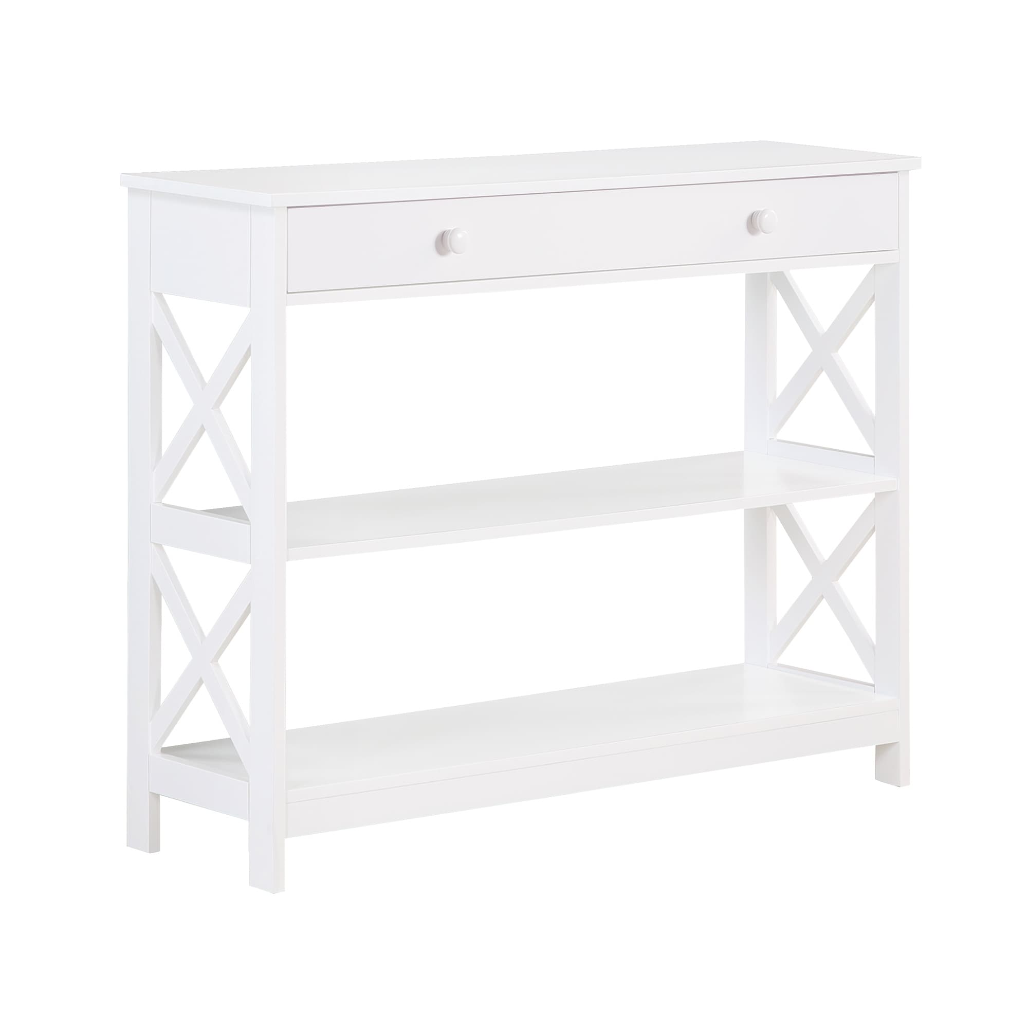 Console Oxford à 1 tiroir avec étagères Convenience Concepts