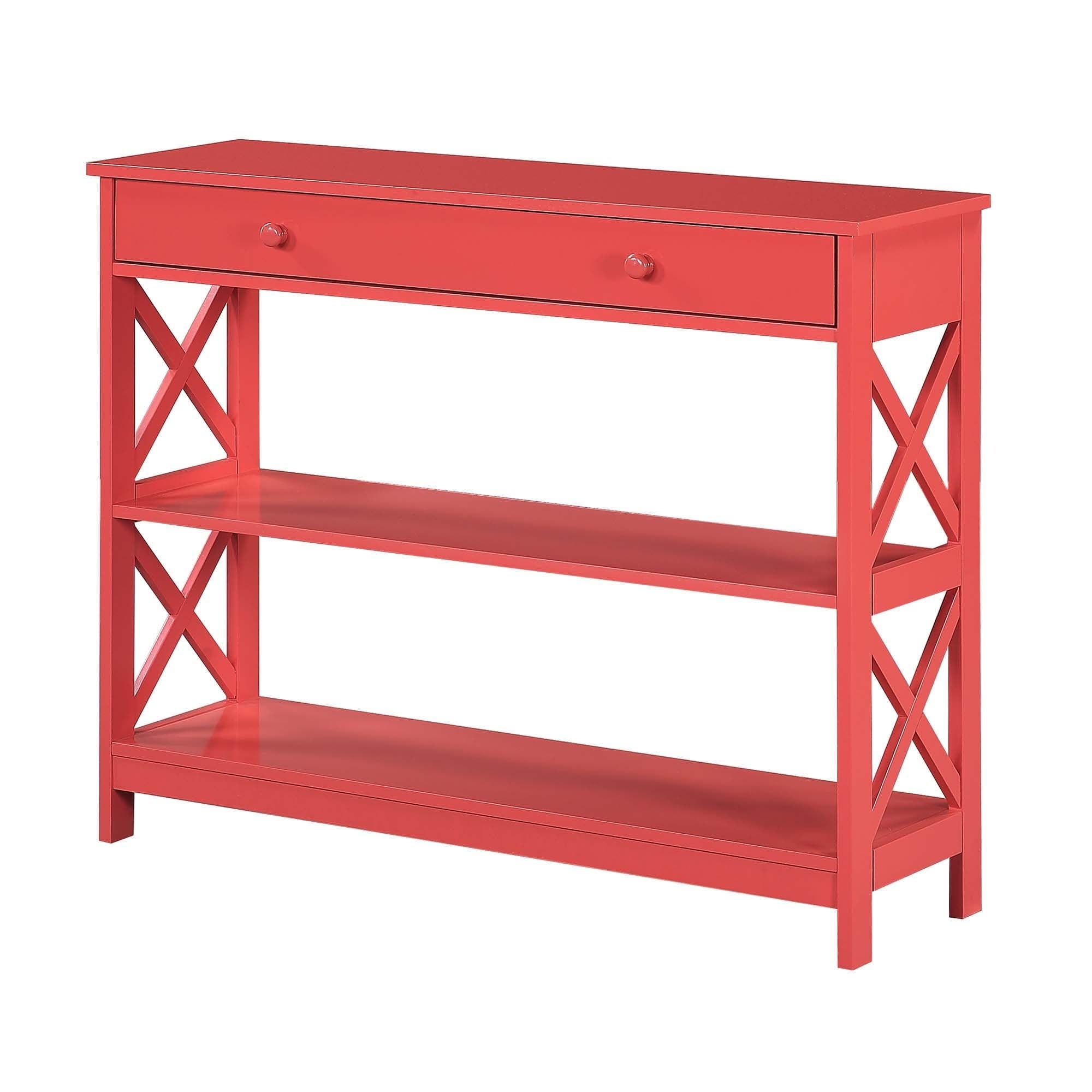 Console Oxford à 1 tiroir avec étagères Convenience Concepts