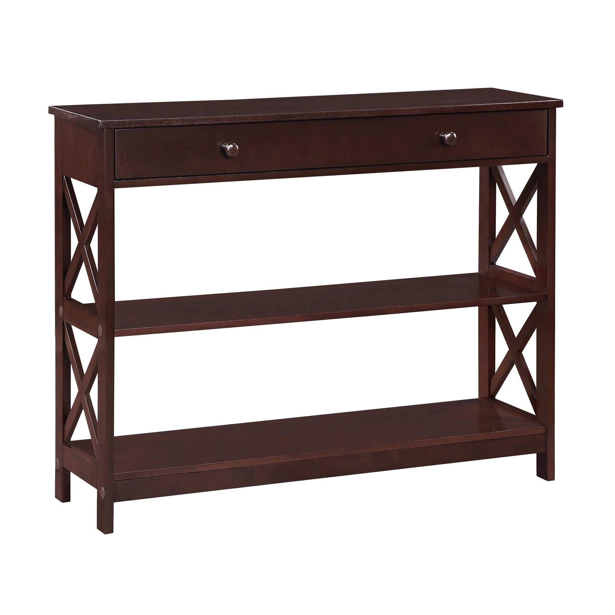 Console Oxford à 1 tiroir avec étagères Convenience Concepts