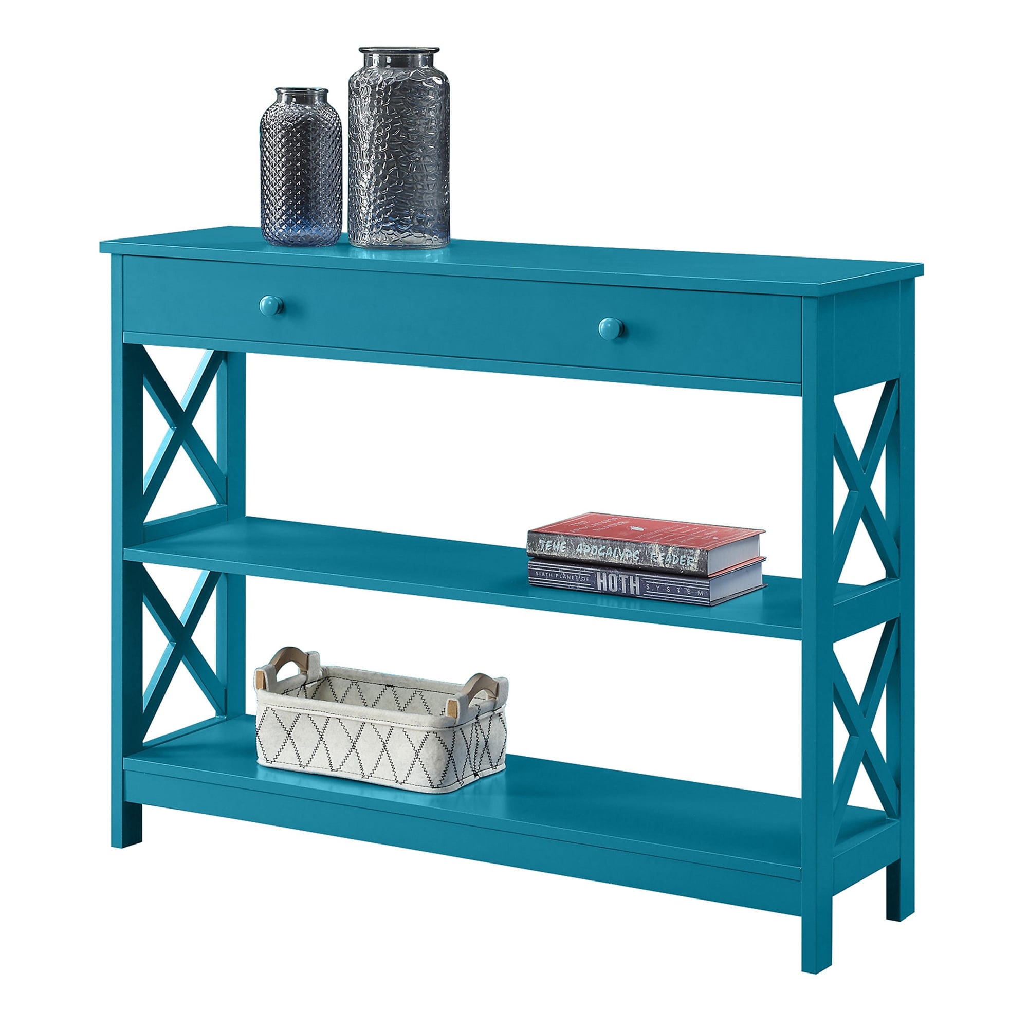 Console Oxford à 1 tiroir avec étagères Convenience Concepts