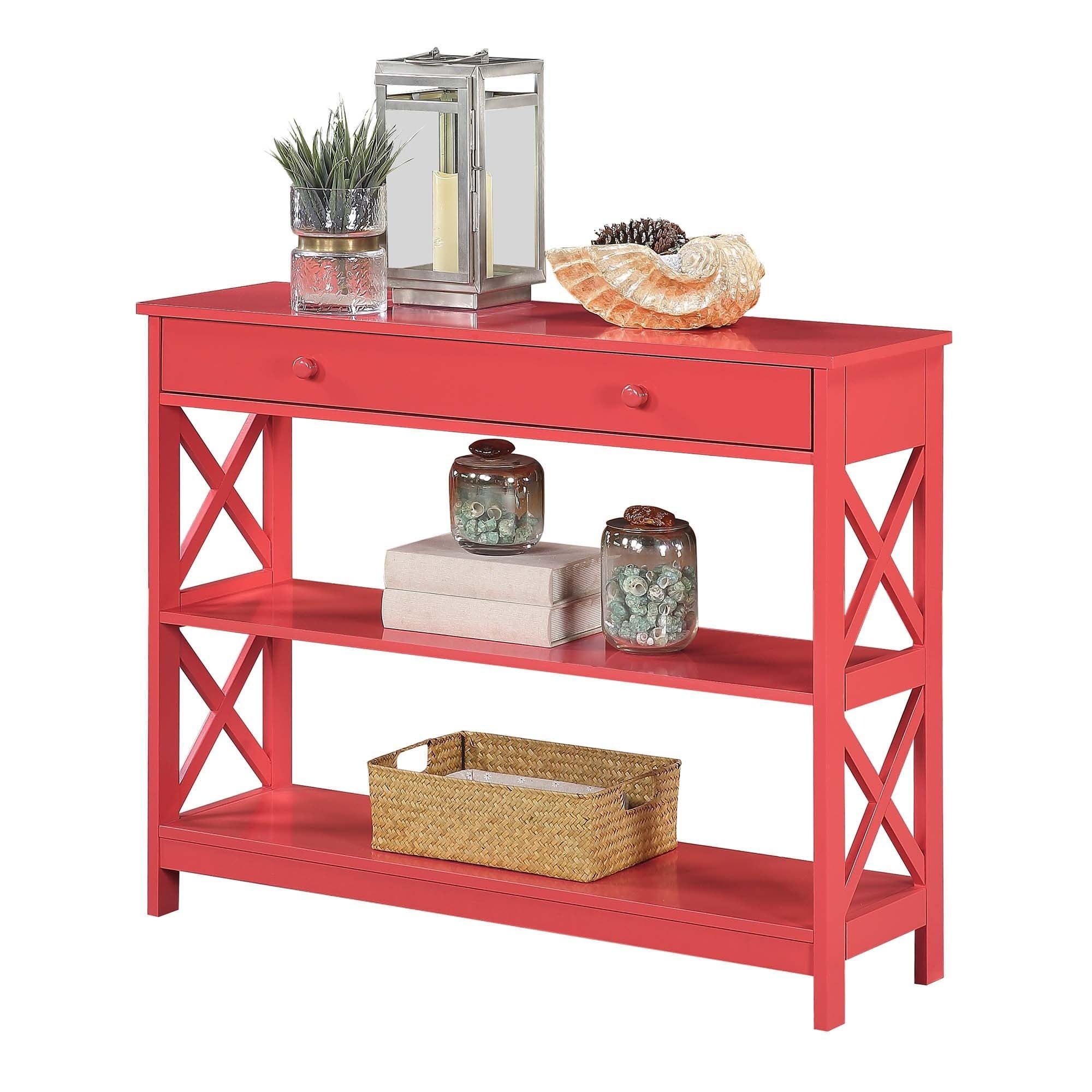 Console Oxford à 1 tiroir avec étagères Convenience Concepts
