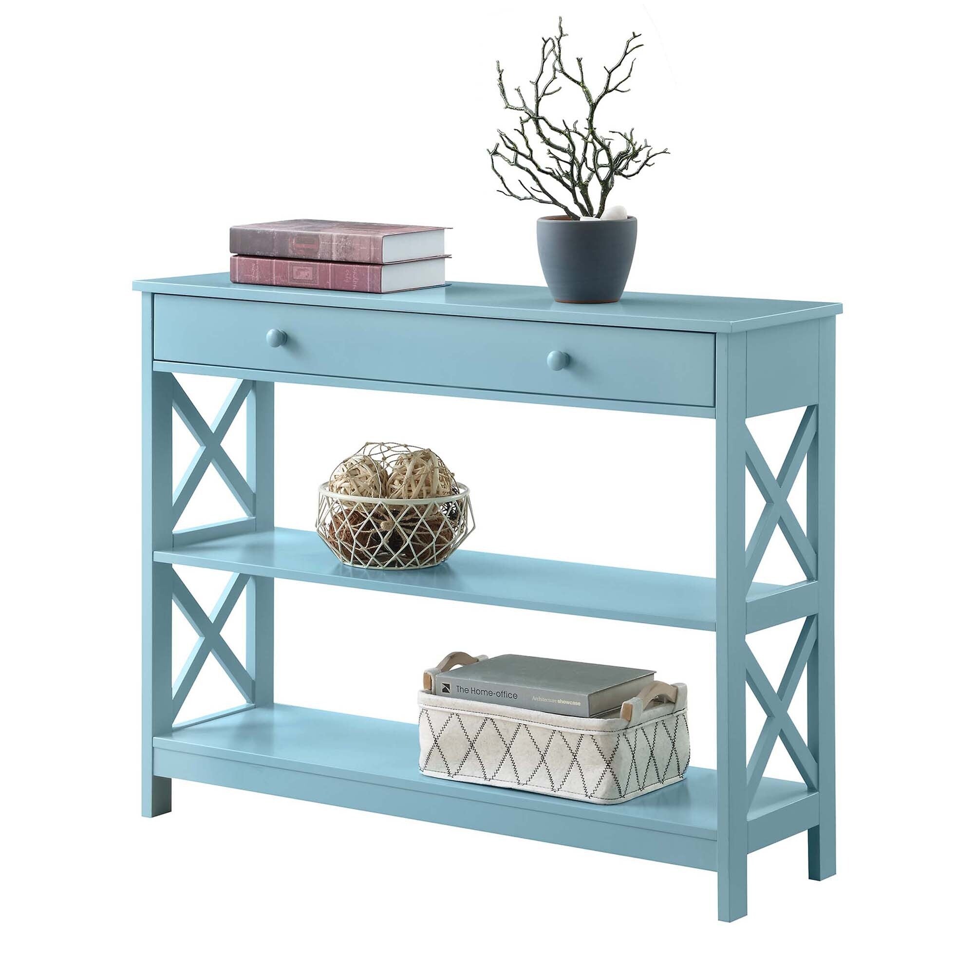Console Oxford à 1 tiroir avec étagères Convenience Concepts