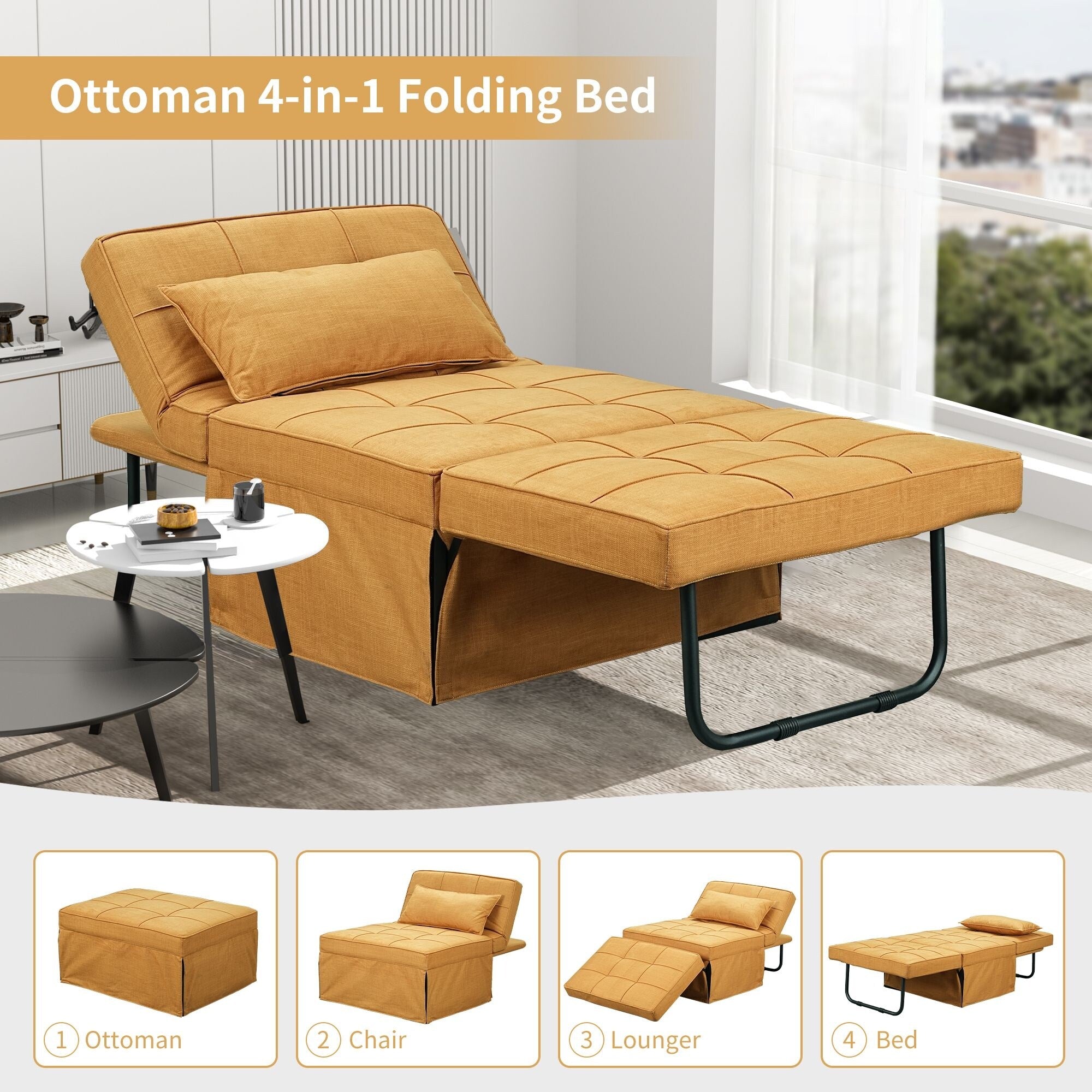 Canapé-lit convertible, canapé-lit, fauteuil inclinable, ottoman, pliable, pour salon