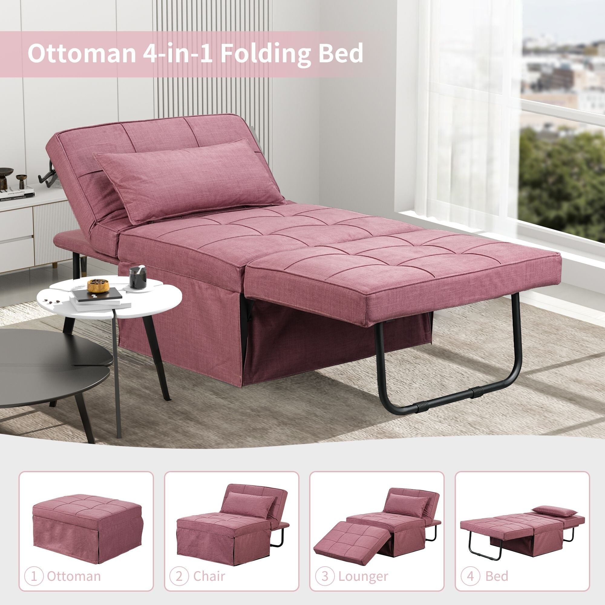 Canapé-lit convertible, canapé-lit, fauteuil inclinable, ottoman, pliable, pour salon