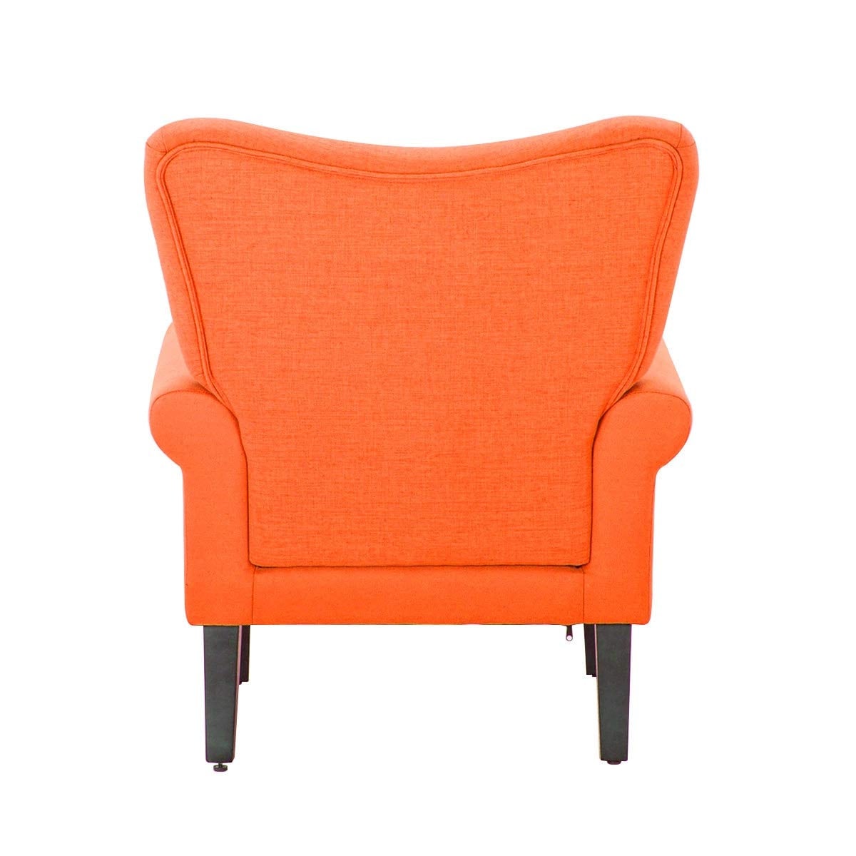 Fauteuil d'appoint moderne Erommy, fauteuil à dossier haut, canapé simple en tissu rembourré avec pieds en bois pour le salon