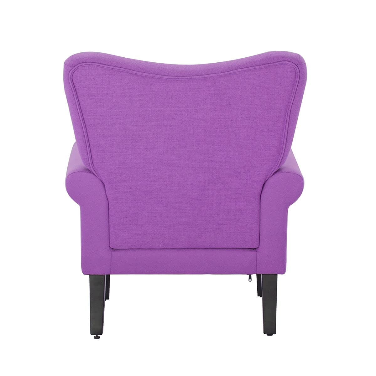 Fauteuil d'appoint moderne Erommy, fauteuil à dossier haut, canapé simple en tissu rembourré avec pieds en bois pour le salon