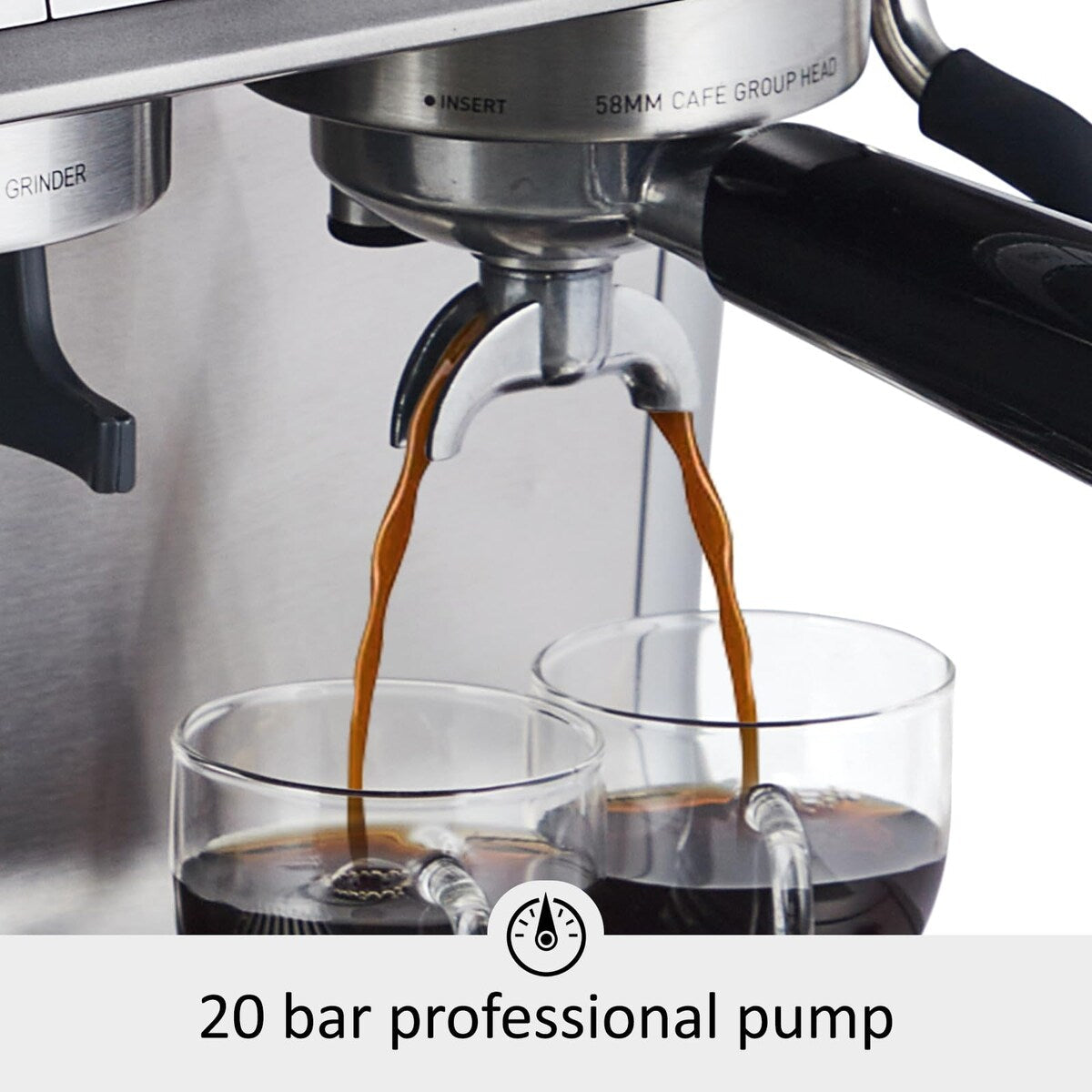 Cafetière expresso avec moulin, réservoir d'eau de 2,8 L