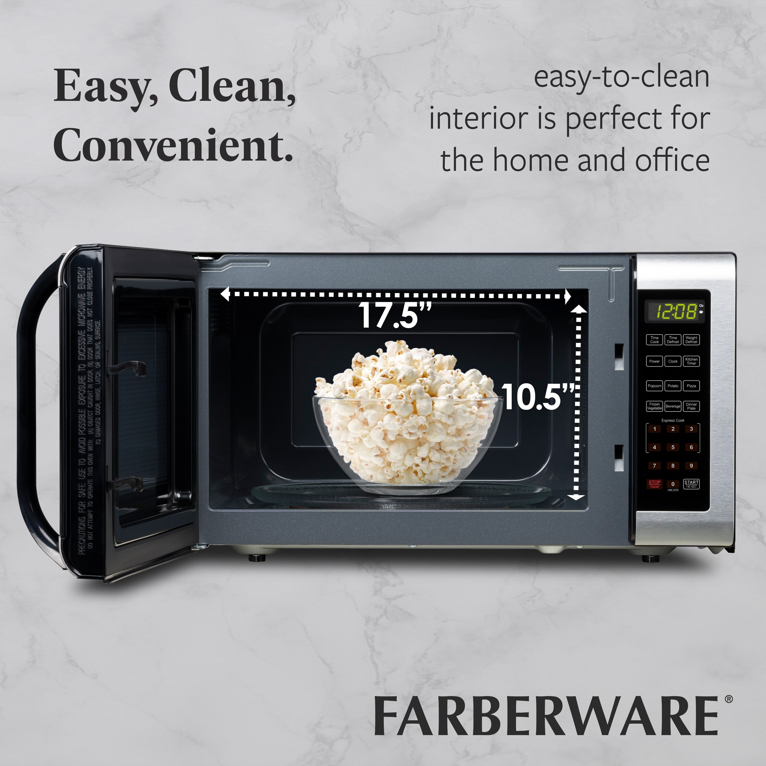 Four à micro-ondes Farberware de 1,6 pi³, acier inoxydable brossé