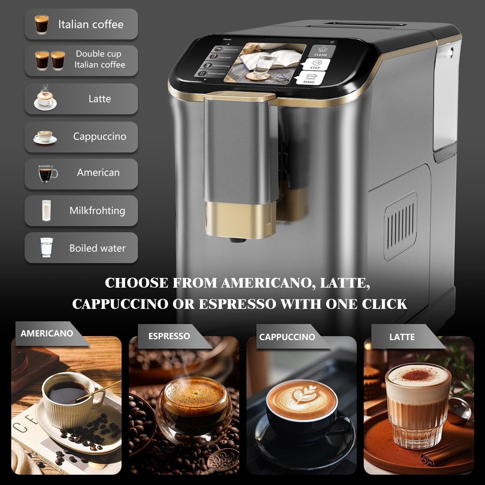 Machine à expresso entièrement automatique 20 bars