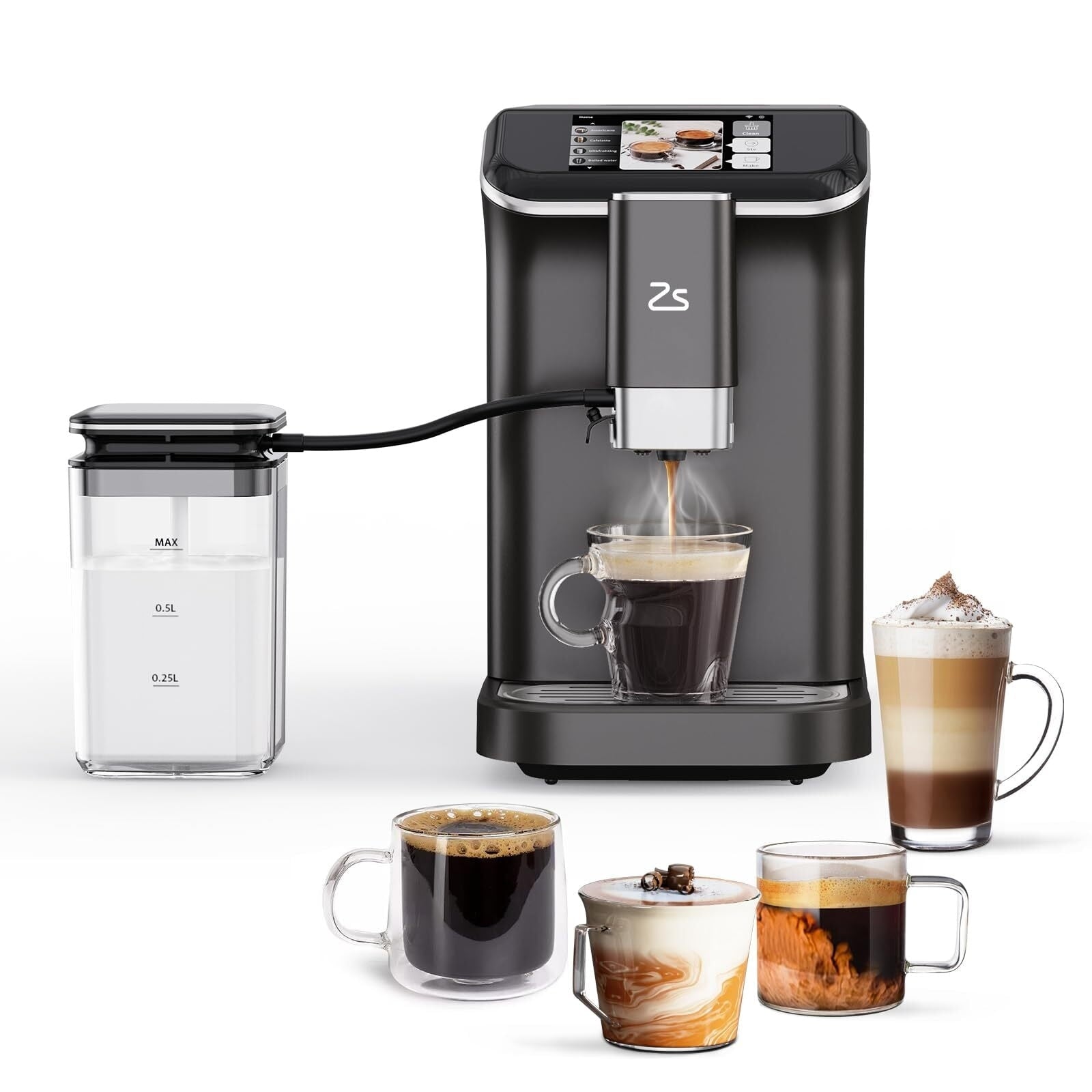 Machine à expresso entièrement automatique avec mousseur à lait automatique