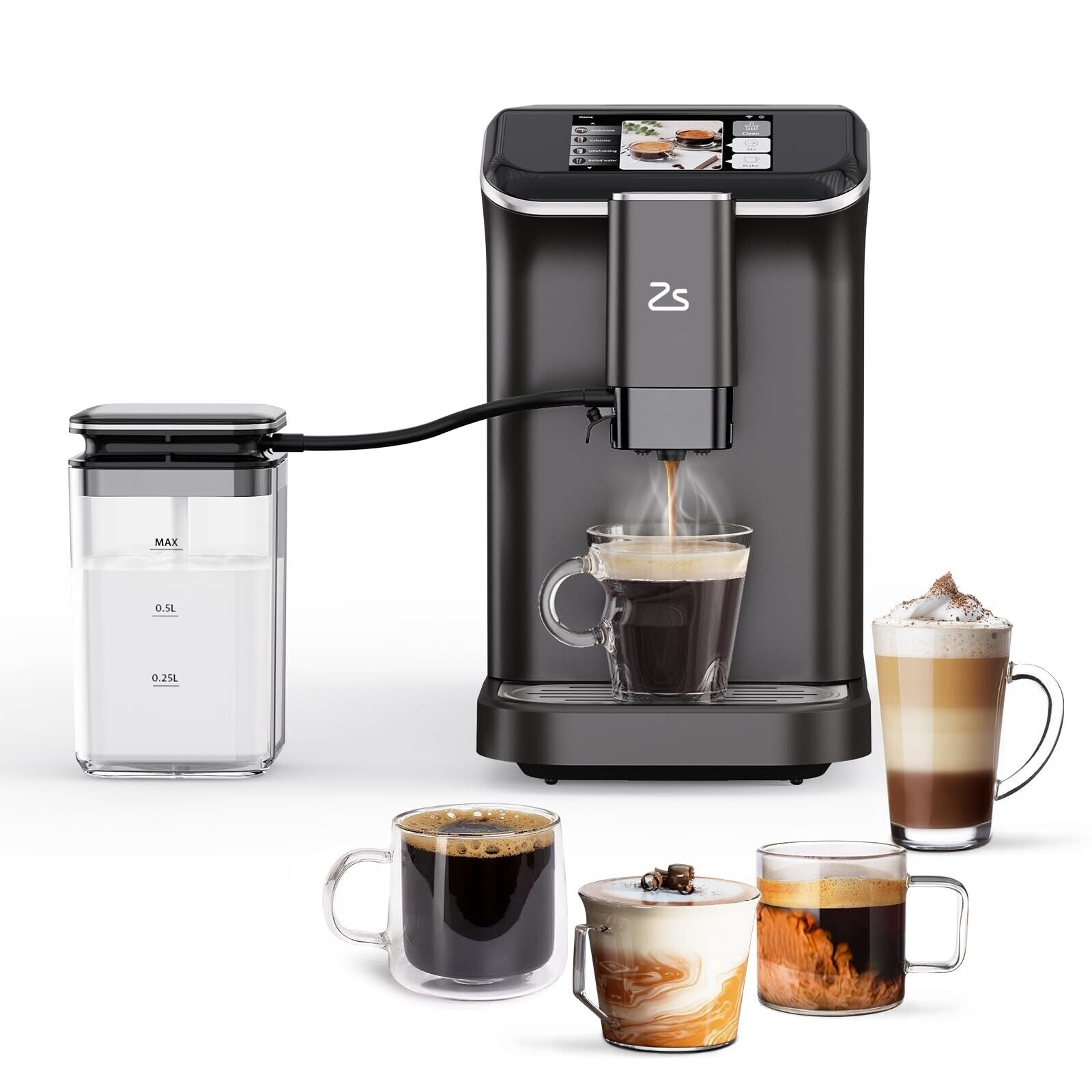 Machine à expresso entièrement automatique avec mousseur à lait automatique