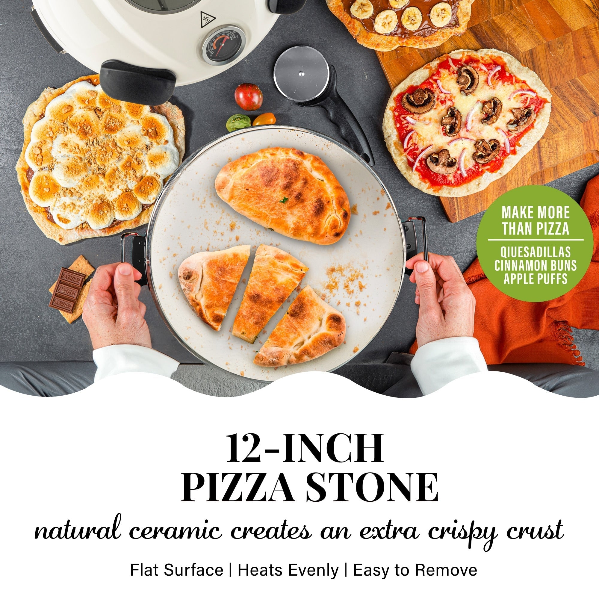 Four à pizza électrique d'intérieur/extérieur Granitestone Piezano avec pierre céramique