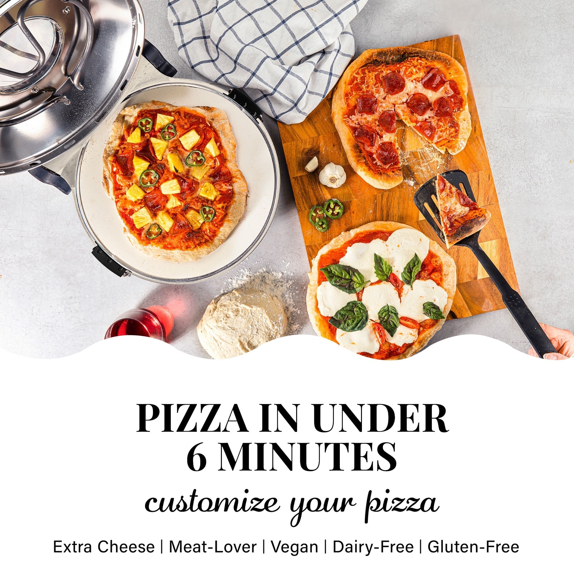 Four à pizza électrique d'intérieur/extérieur Granitestone Piezano avec pierre céramique