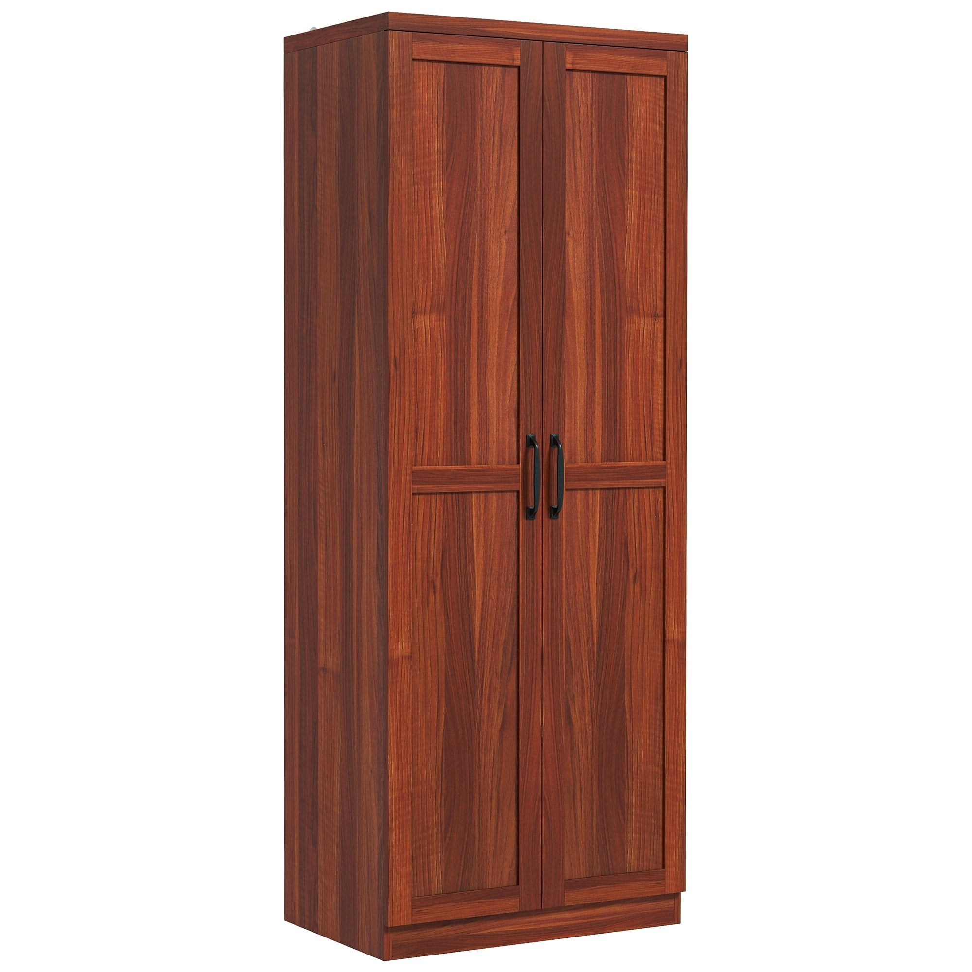 HOMCOM 63 2-Door Kitchen Pantry, Freestanding Storage Cabinet with 5-tier Shelving and 2 Adjustable Shelves for Dining Room