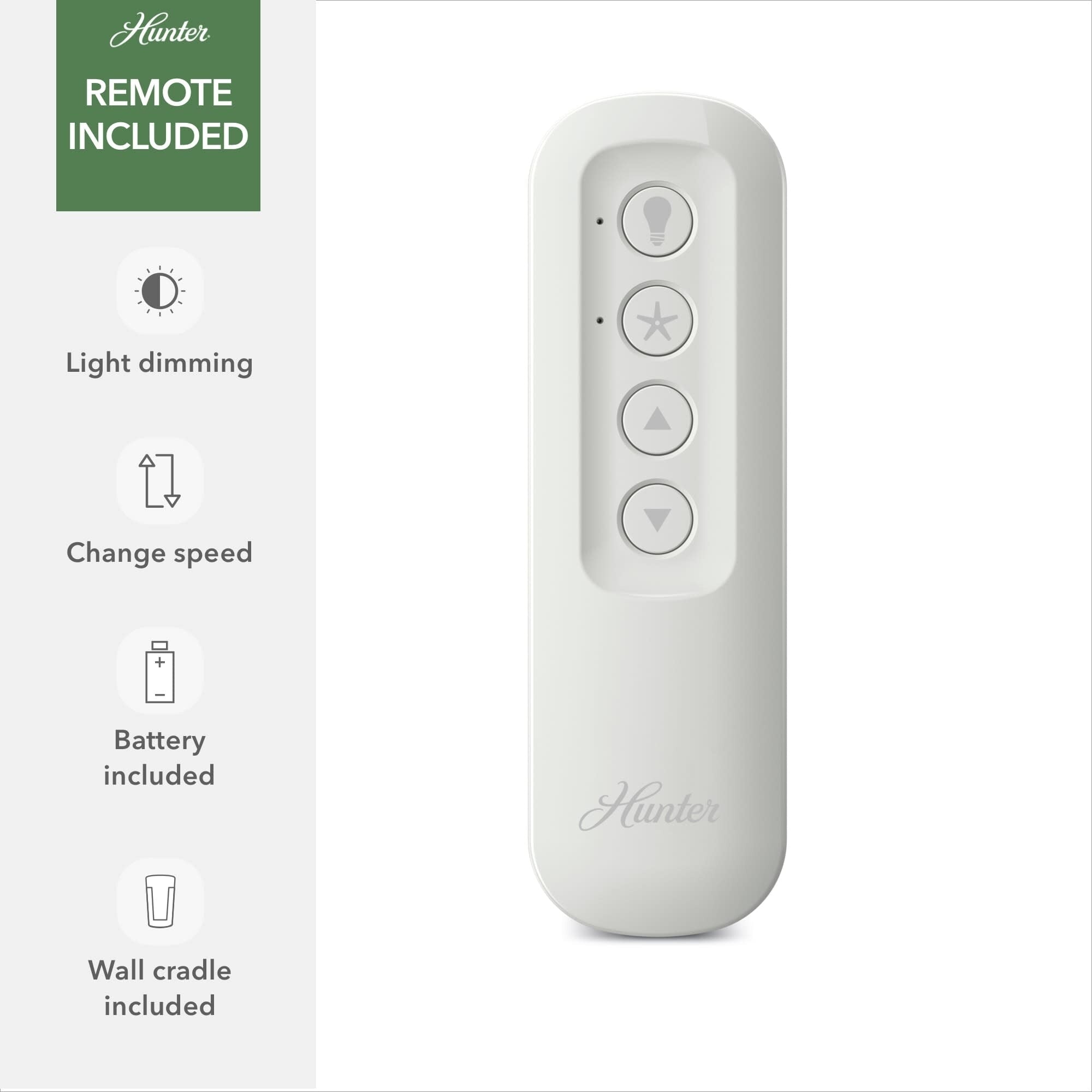 Hunter WiFi Whittington Ceiling Fan with LED Light, Handheld Remote - Windmill - Industrial, Farmhouse, Rustic - SMART FAN!