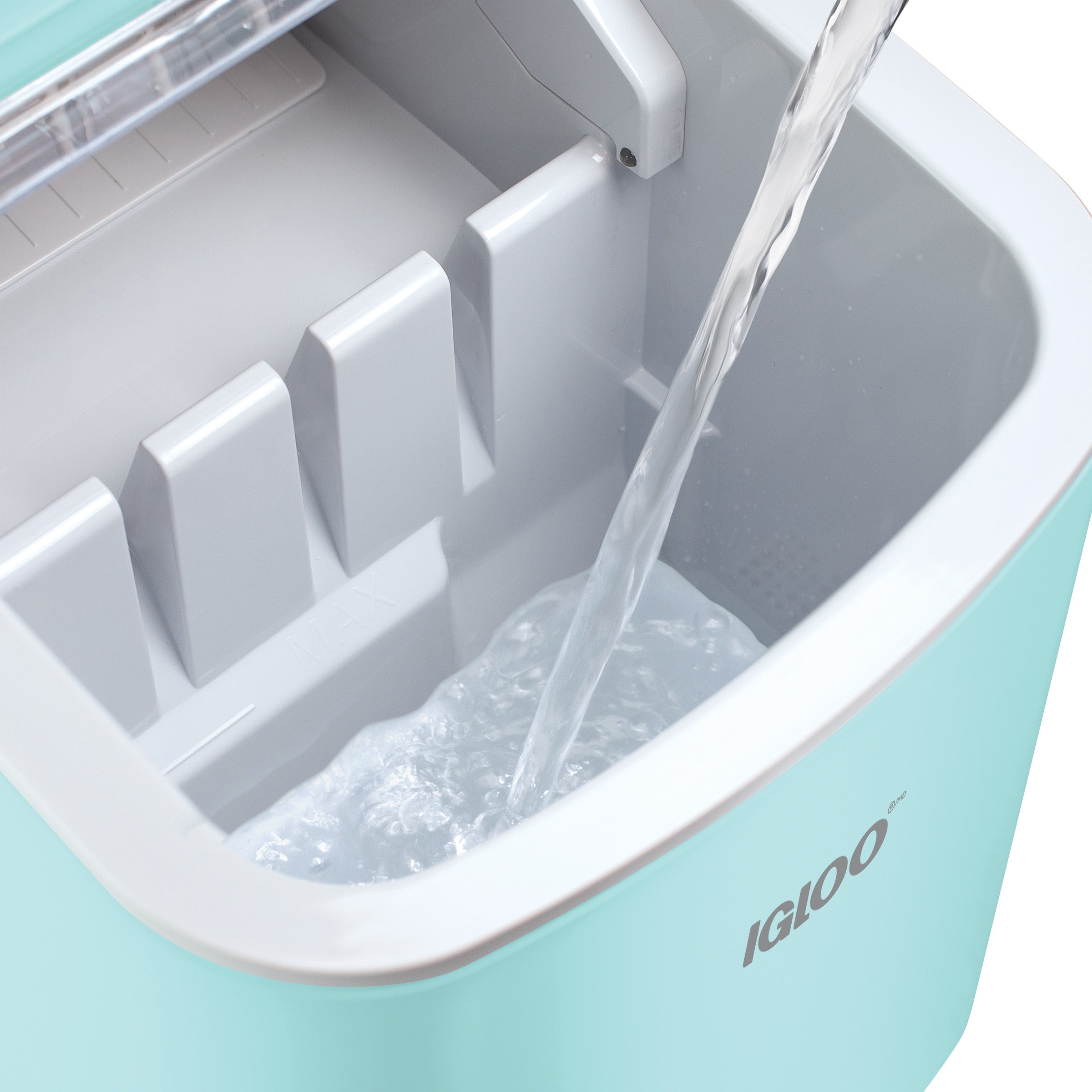 Machine à glaçons portative autonettoyante Igloo de 11,8 kg avec poignée, couleur aqua