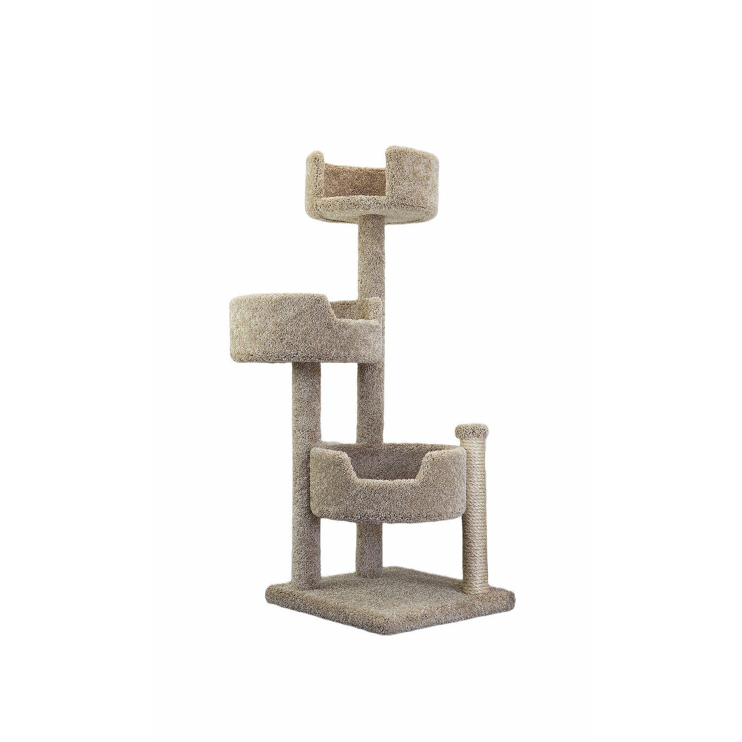 Arbre à chat en bois et moquette pour grands félins