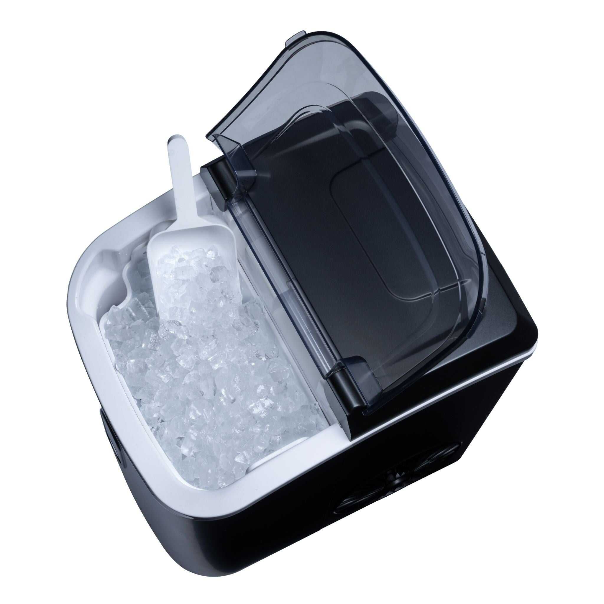 Newair 26 lbs. Countertop Nugget Ice Maker in Matte Black, Ice Viewing Window, Self-Cleaning Button, Easy-Pour Waterspout
