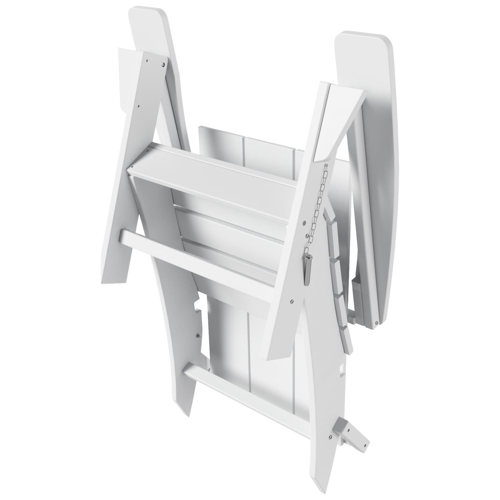 Polytrends Shoreside Modern Eco-Friendly All Weather Commercial-Residential Folding Adirondack Chair