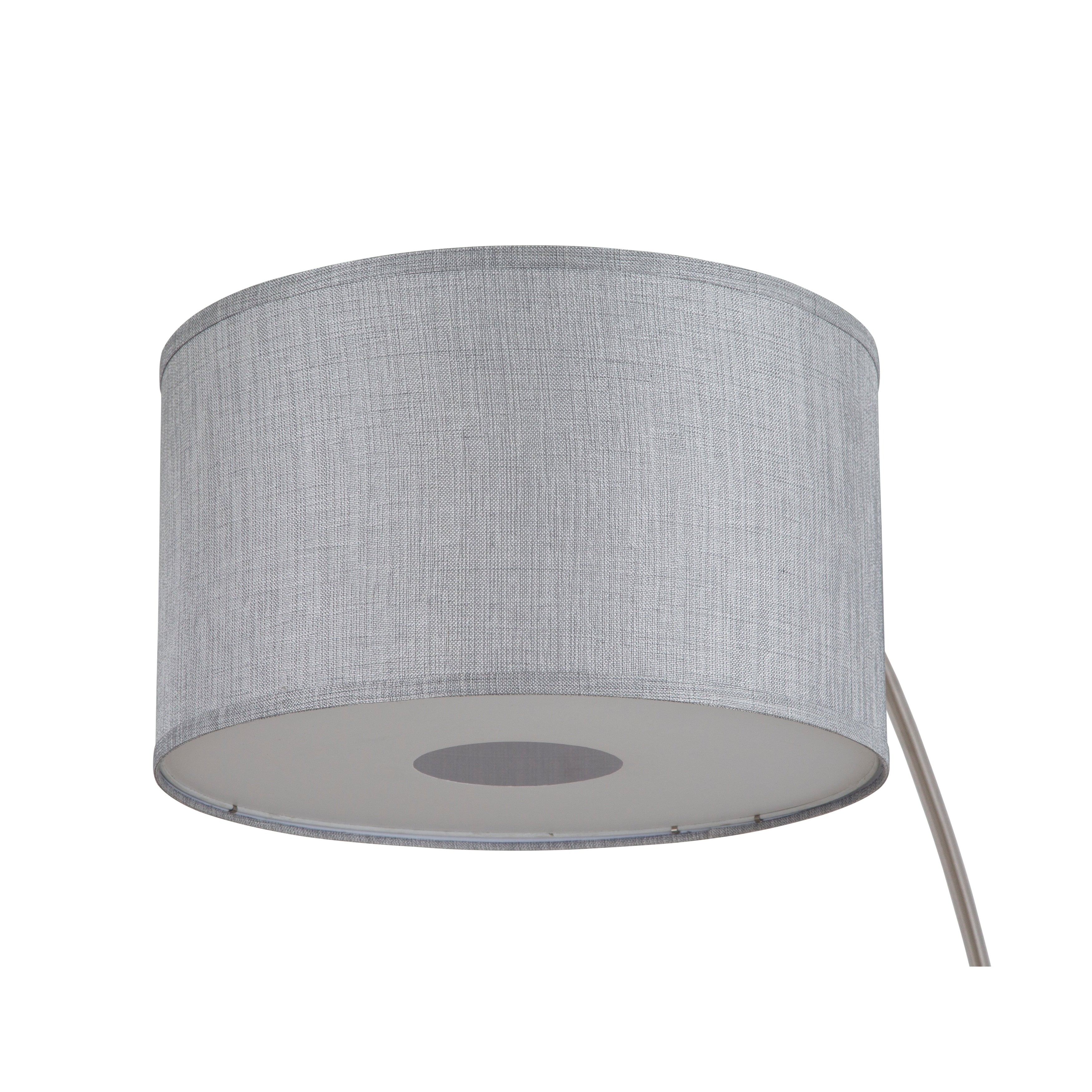 Q-Max 81 Steel Adjustable Arching Floor Lamp With Extra Large Shade and Marble Base