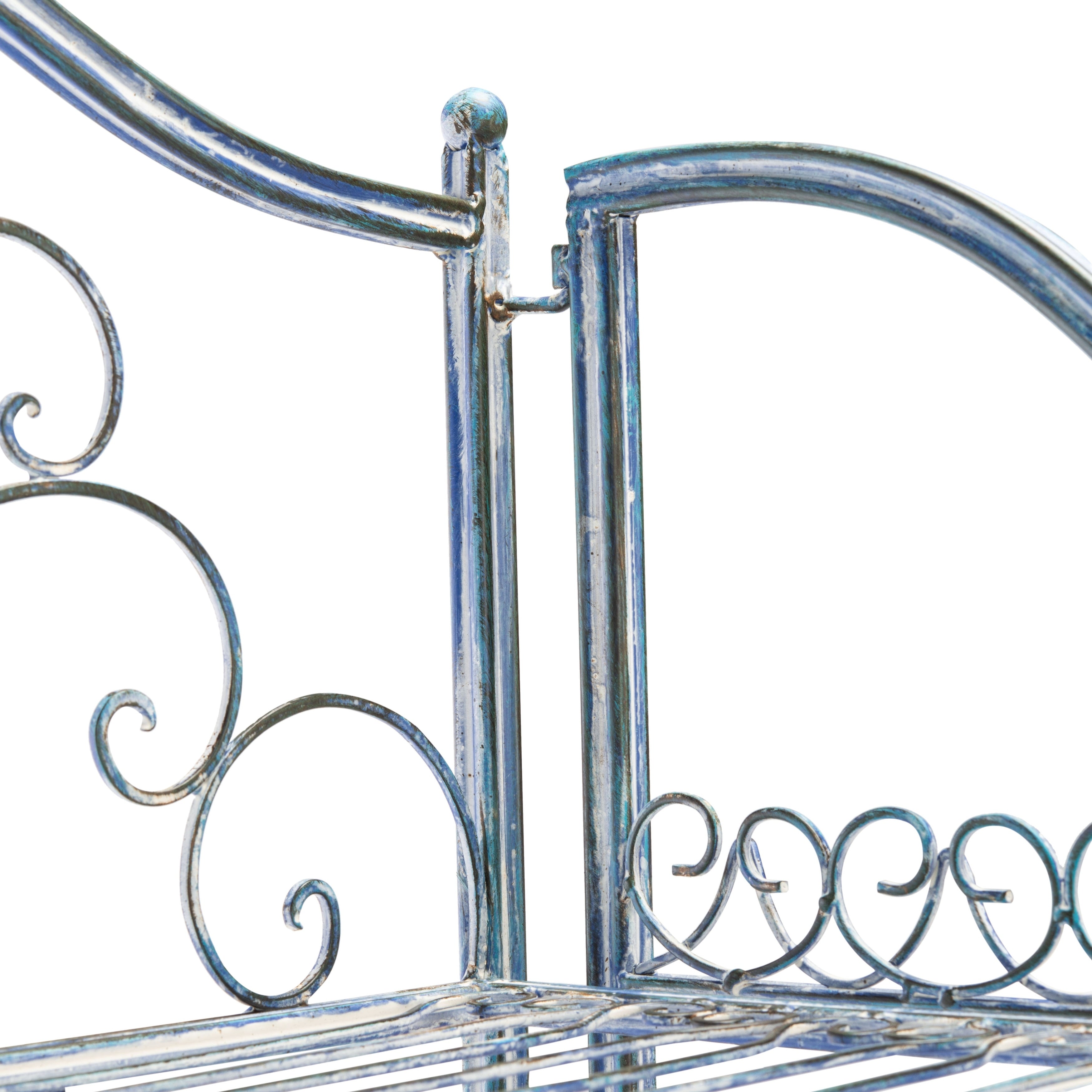 SAFAVIEH Bryn Victorian Wrought Iron 4-Tier Outdoor Bakers Rack - 25 In. W x 15 In. D x 63 In. H - 25W x 15D x 63H