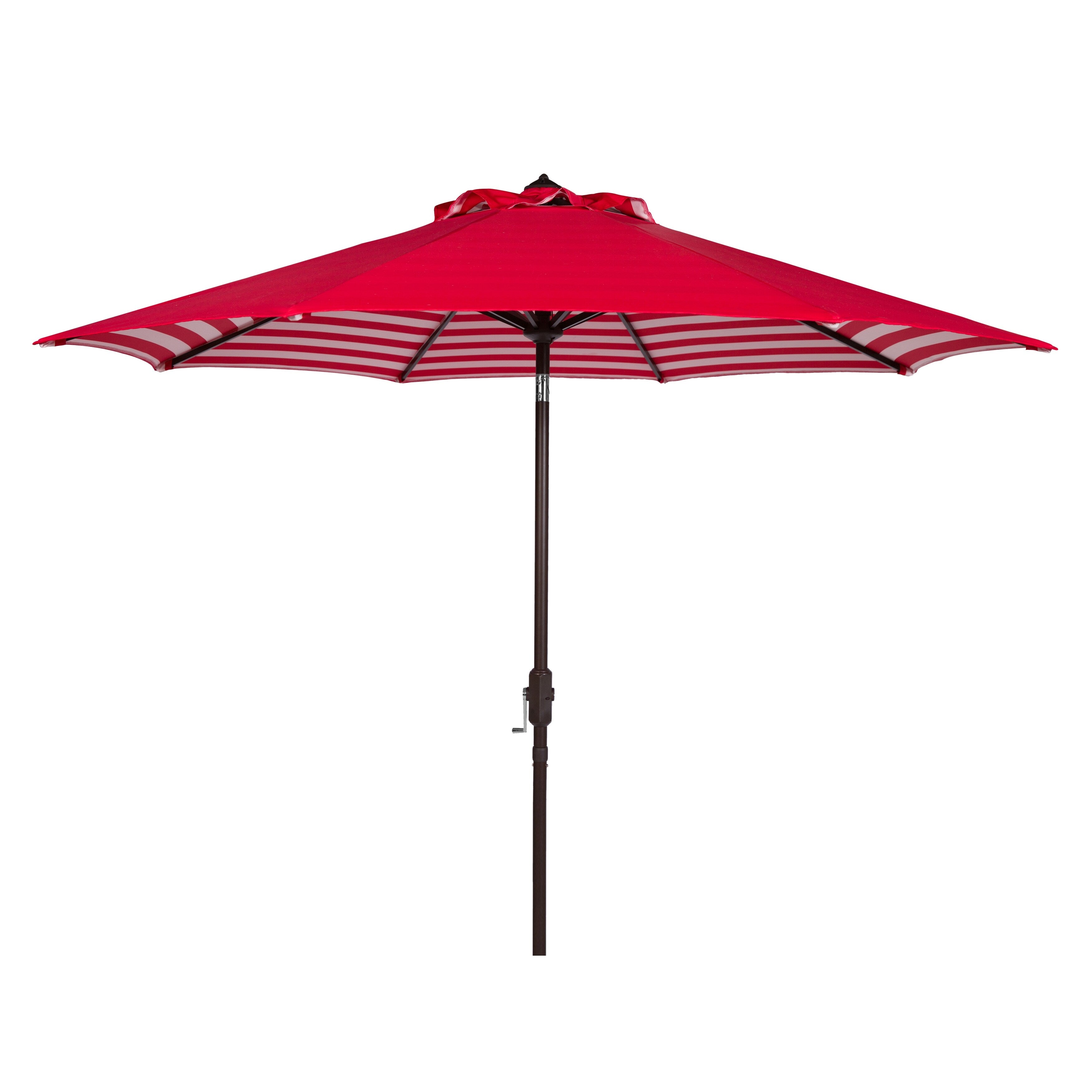SAFAVIEH Hadire Inside Out Striped 9 Ft Crank Outdoor Umbrella