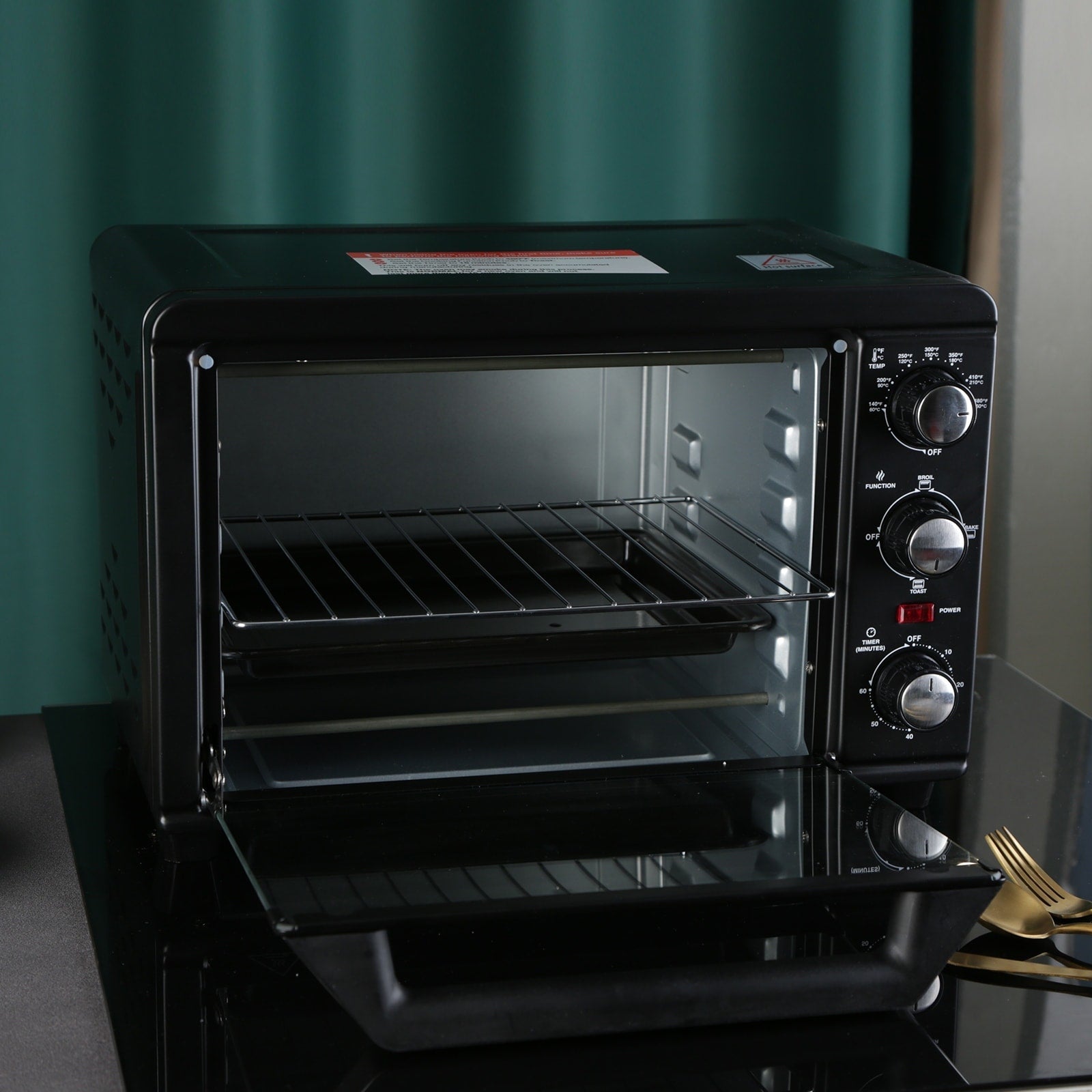 Simple Toaster Oven with 20Litres Capacity,Compact Size Countertop Toaster, Easy to Control with Timer-Bake-Broil-Toast Setting