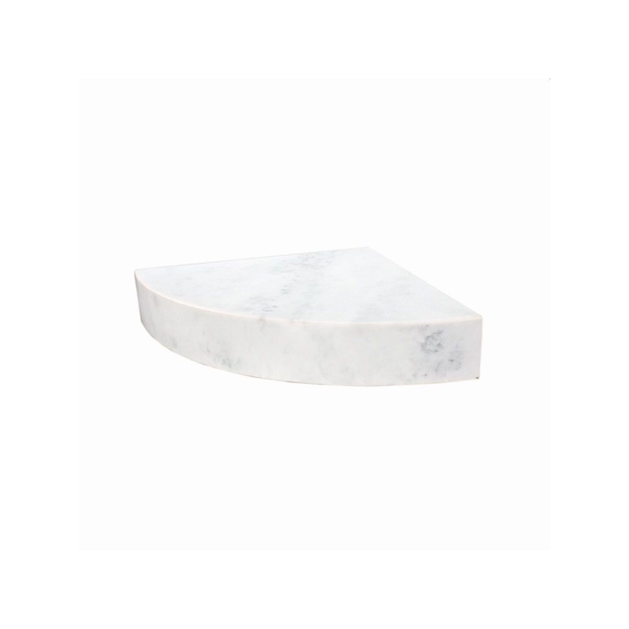 Transolid Studio 14-In X 14-In Solid Surface Wall-Mount Corner Shower Seat - 14.5 x 14.25 x 3