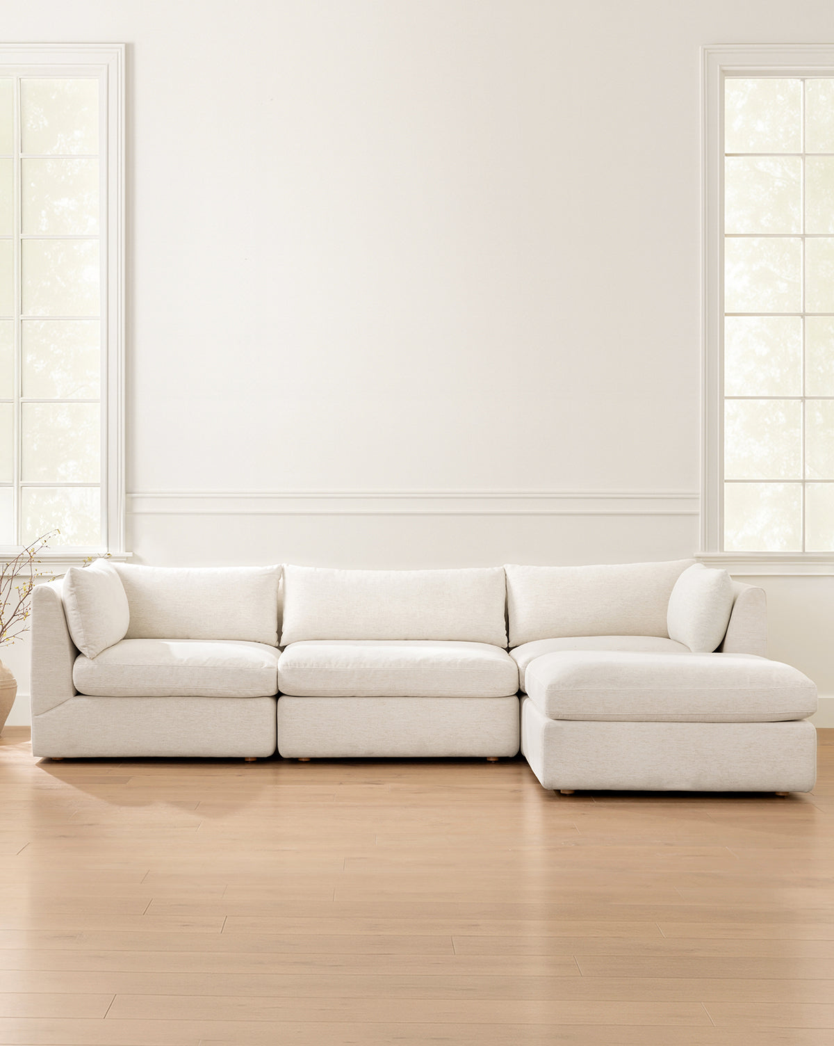 Canapé modulable Vivienne avec pouf