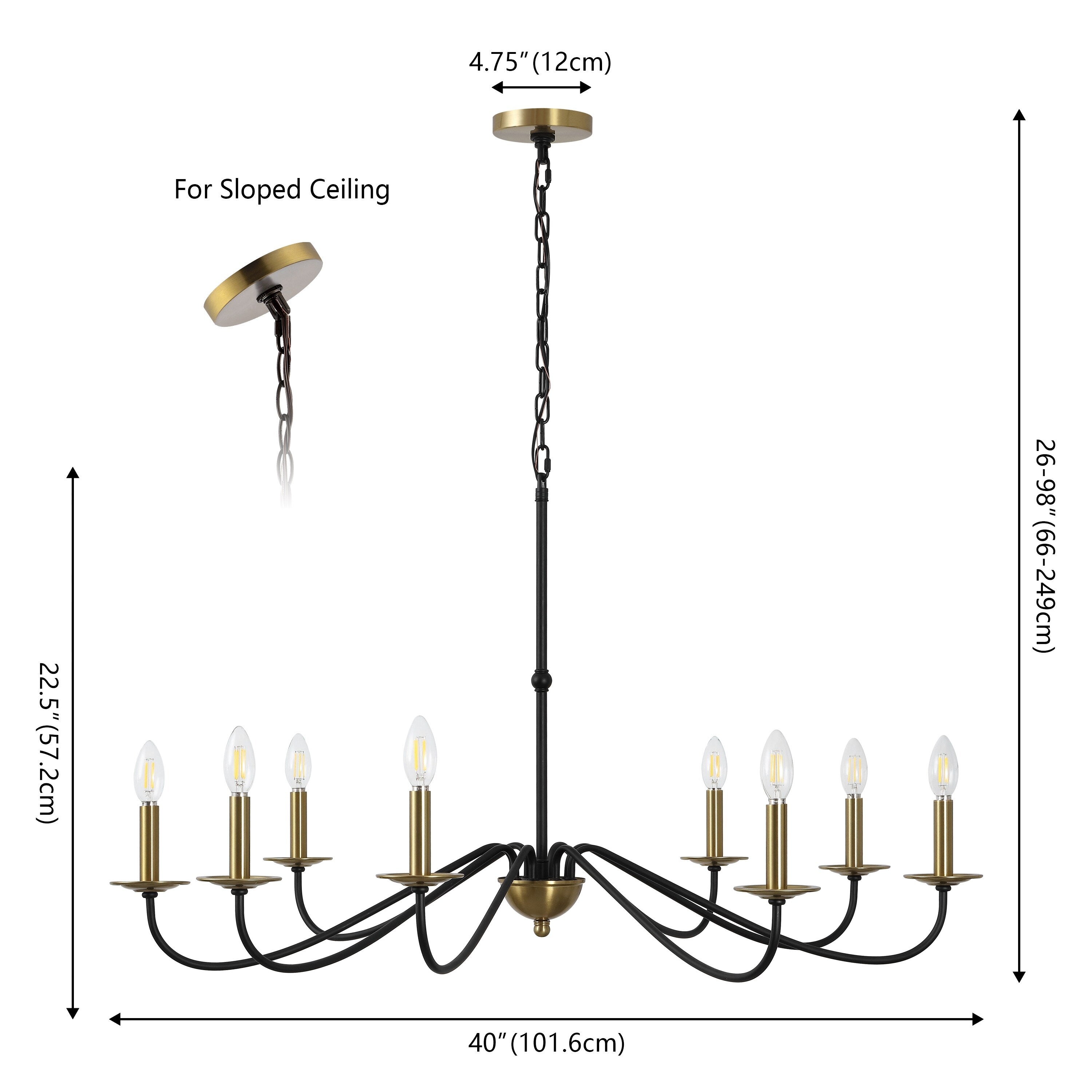 34.75 6-Light Iron LED Chandelier, by JONATHAN Y