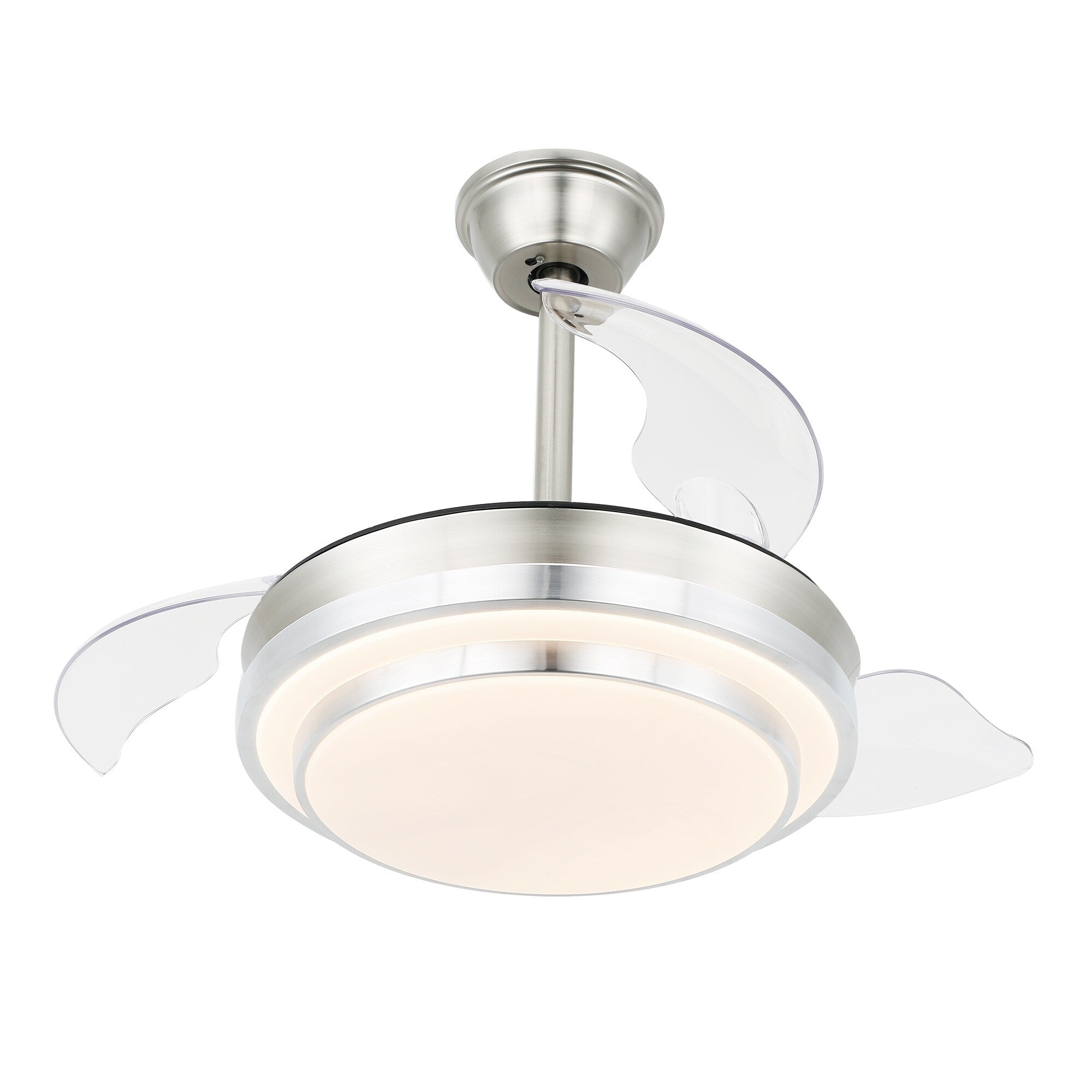 Bella Depot 36 Modern Retractable Ceiling Fan with Led Light, 6-Speed Reversible Blades with Remote