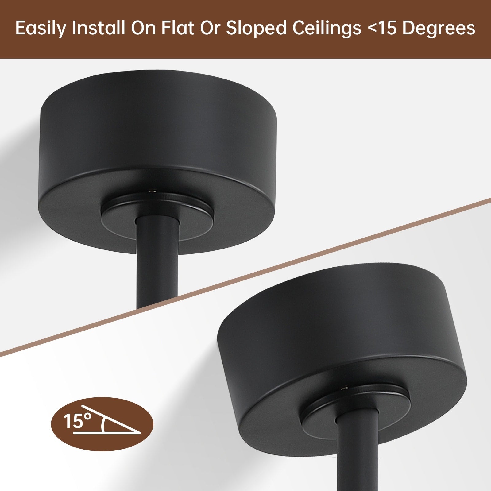 48 and 52 Integrated LED Ceiling Fan with Light and Remote, Reversible DC Motor