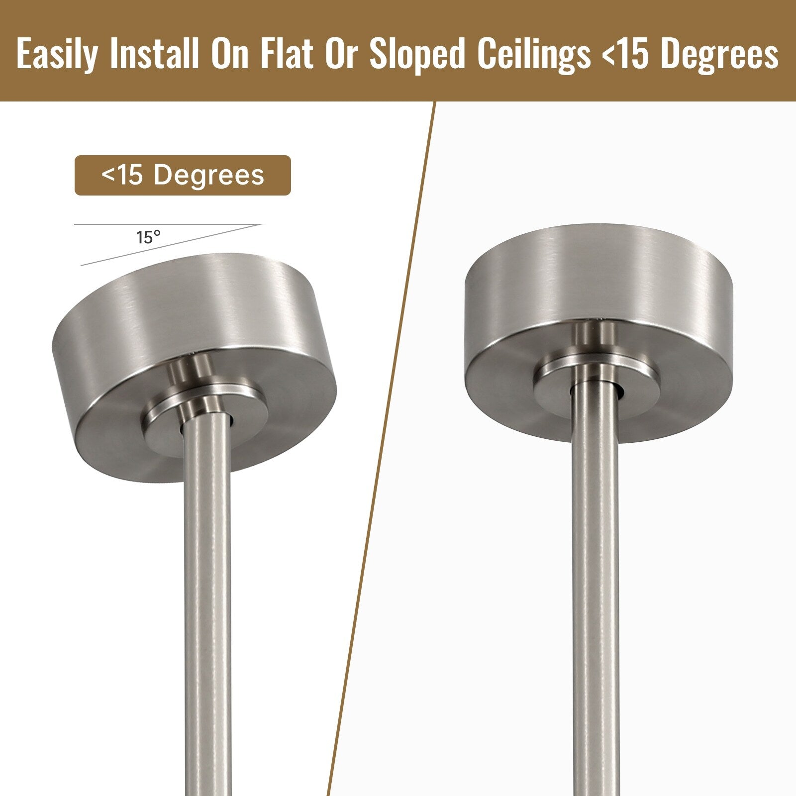 48 and 52 Integrated LED Ceiling Fan with Light and Remote, Reversible DC Motor
