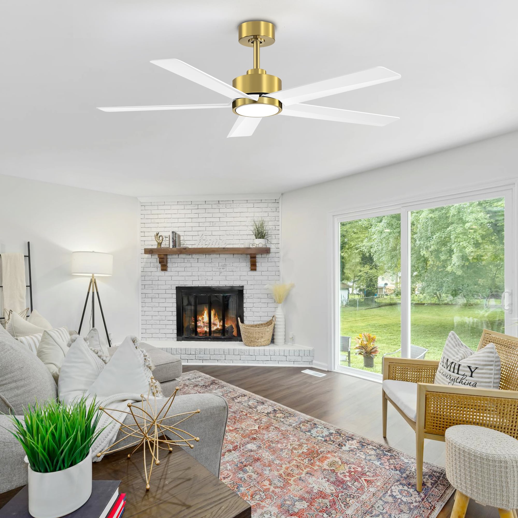 Breezary 65/52/42 5-Blade LED Ceiling Fan with Light Kit and Remote